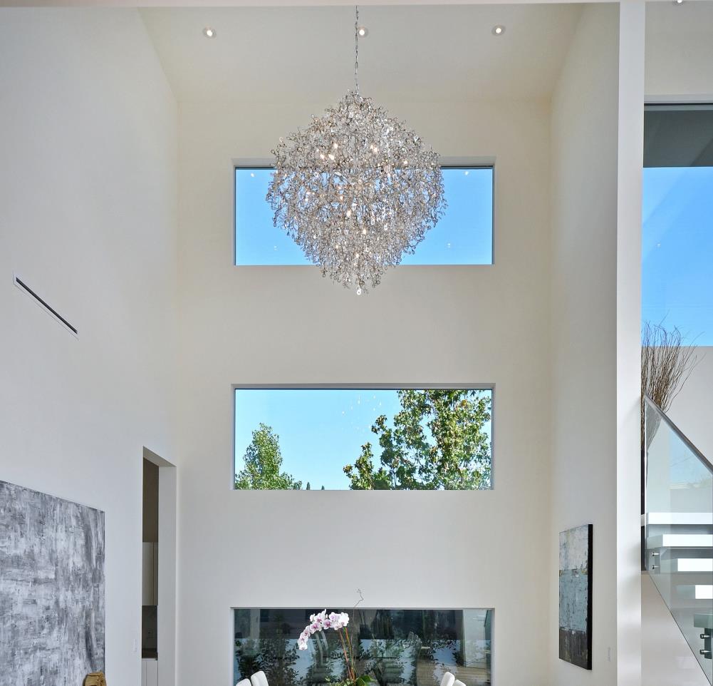 Comet 13-Light Polished Chrome Pendant with Beveled Crystal