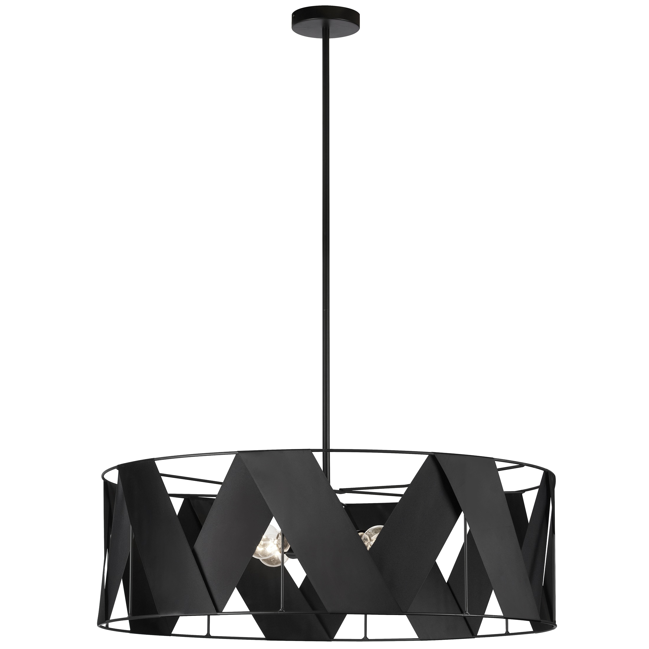 Dainolite CDO1-304C-MB-BK Cardano 4 -Light Matte Black Transitional For Use in Bathrooms, Bedrooms, Dining Rooms, Foyers, Kitchens, Living Rooms Chandelier