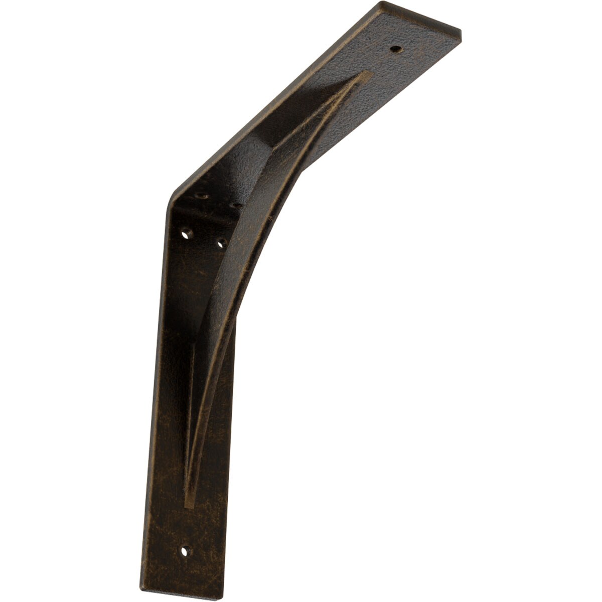 Ekena Millwork BKTM02X10X10LEABS Legacy 10-in x 2-in x 10-in Antique brass Steel Mounting bracket