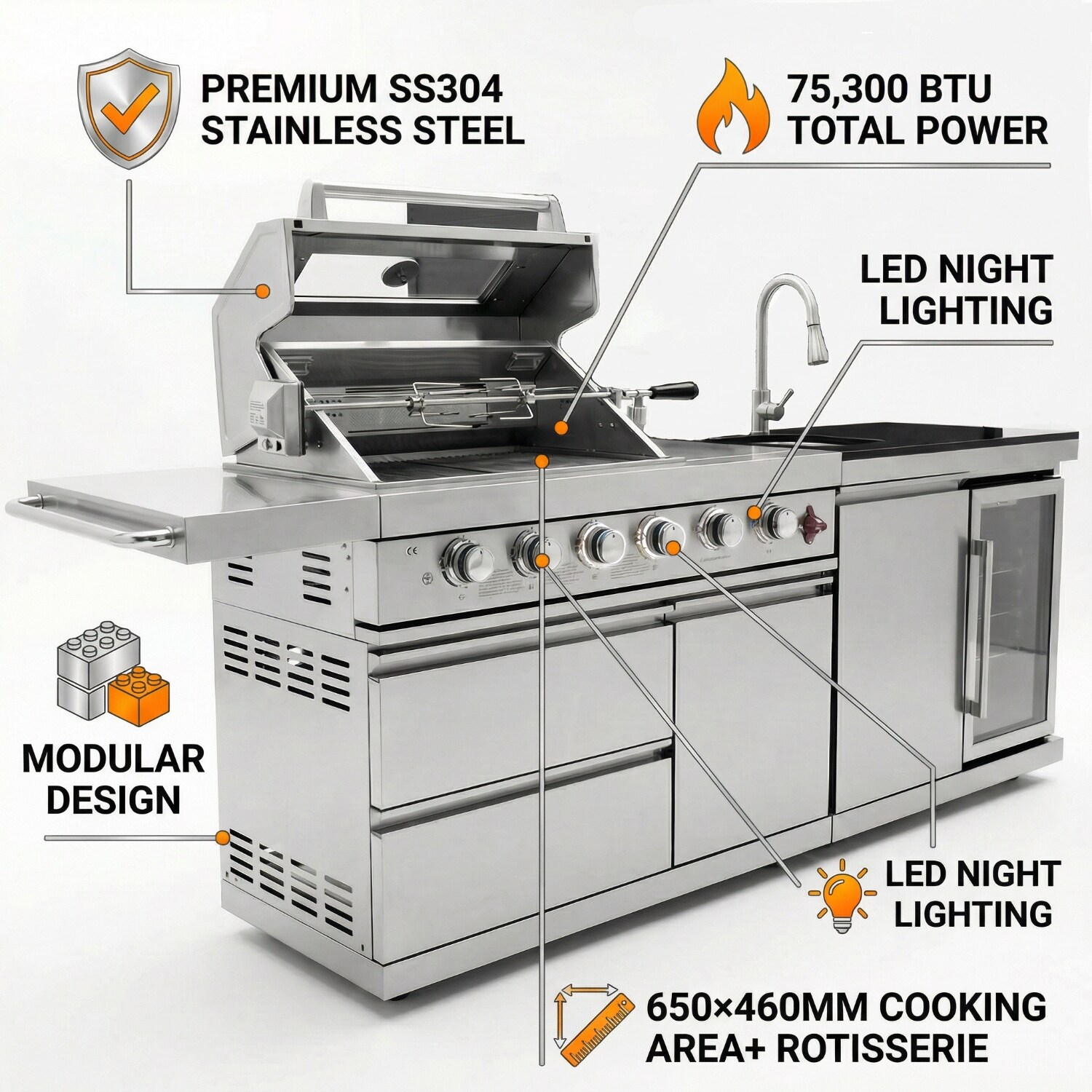 Wooakway FXLS0605-605B01 Modular-Outdoor-Kitchens - View #15