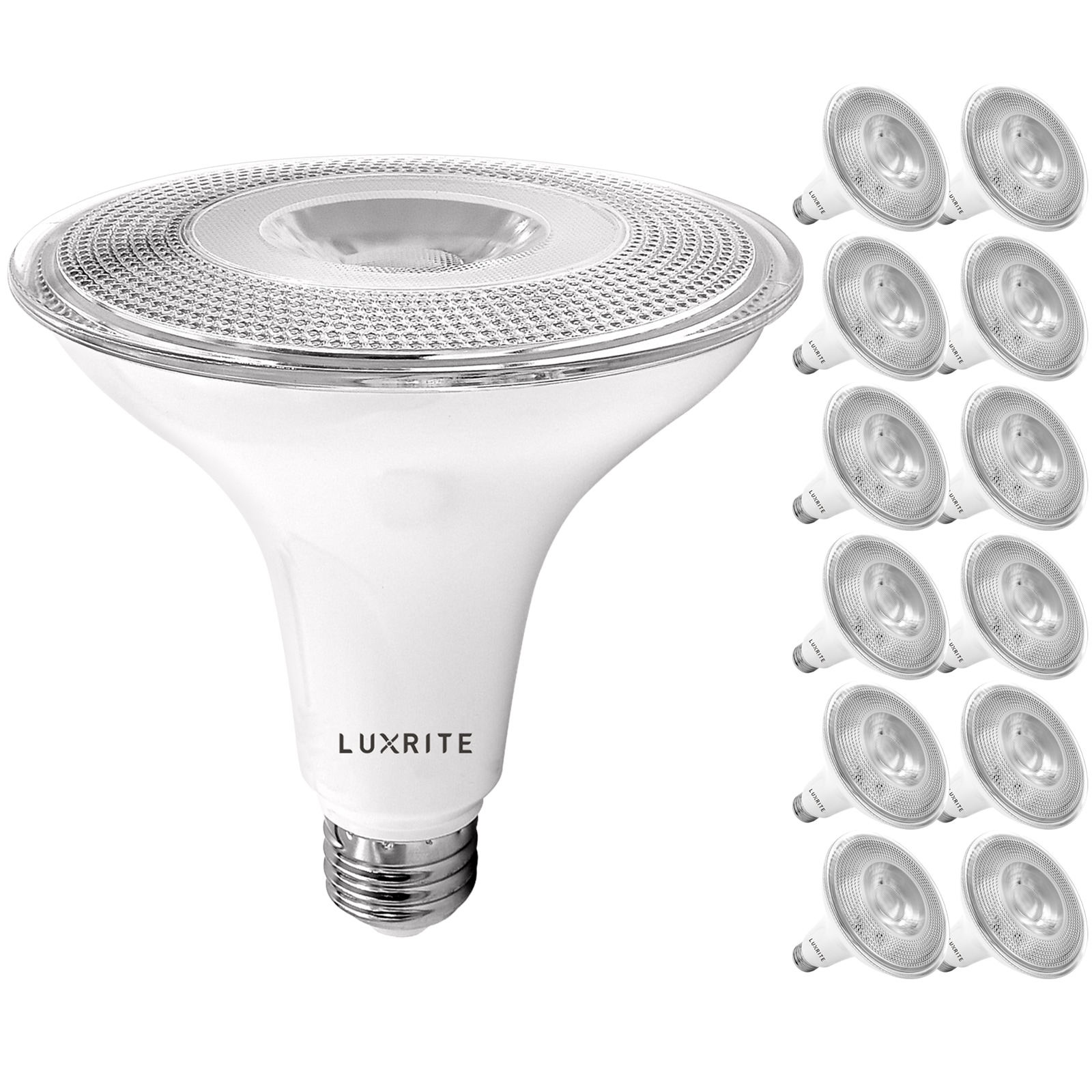 Luxrite 120-Watt EQ LED Par38 Soft White Medium Dimmable Light Bulb in the Spot & Flood LED Light Bulbs department at Lowes.com