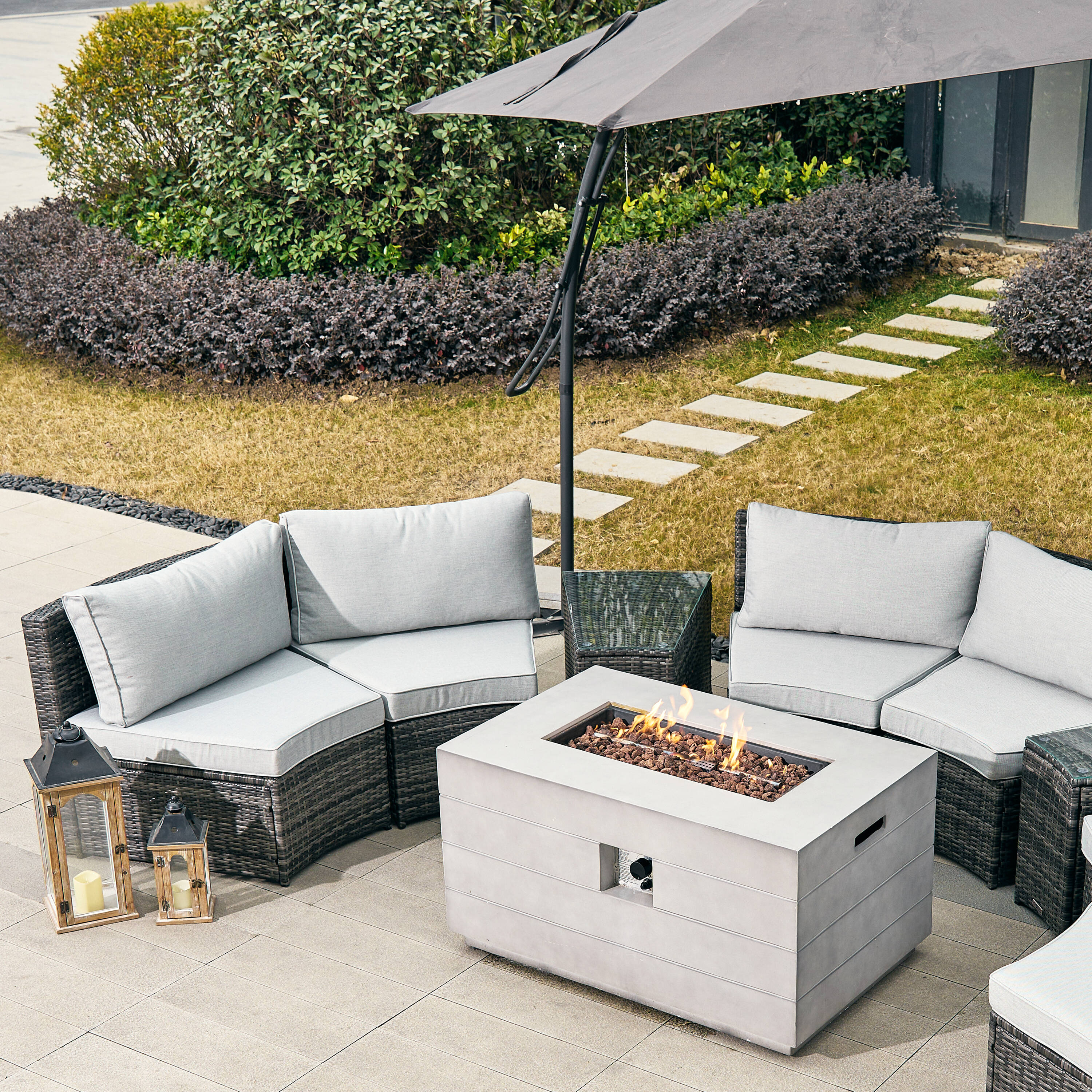Direct Wicker DWS-1205B6S2T&2150G Patio-Conversation-Sets - View #3