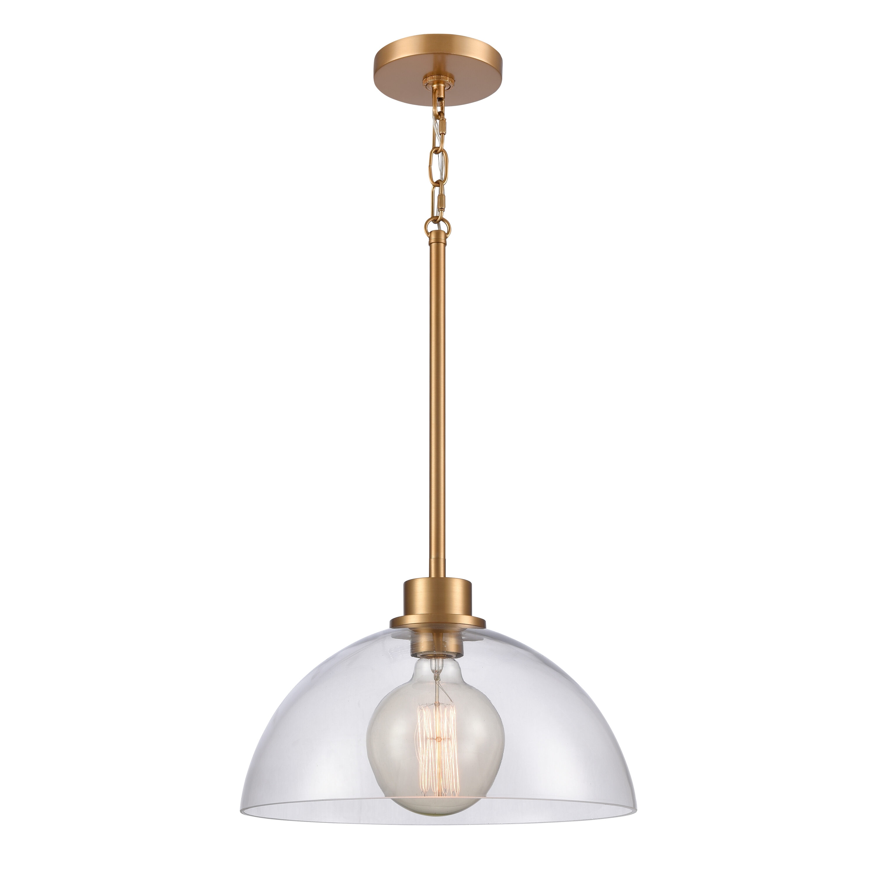 Westmore by ELK Lighting LW-202302010259 Spruce Brushed Gold Transitional Dome Medium Hanging Pendant light