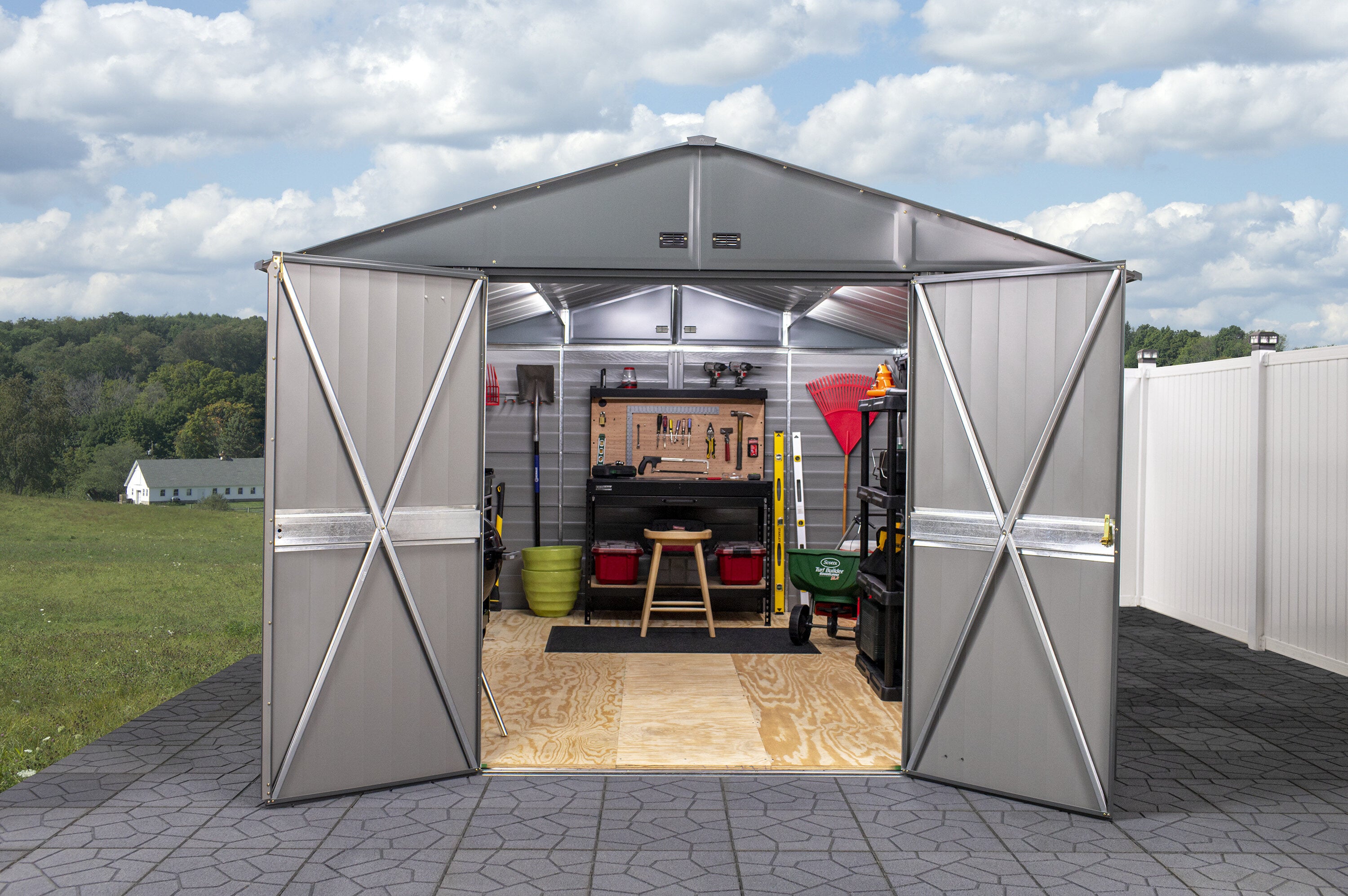 Arrow SCG1014CC 10-ft x 14-ft Select Galvanized steel Storage Shed