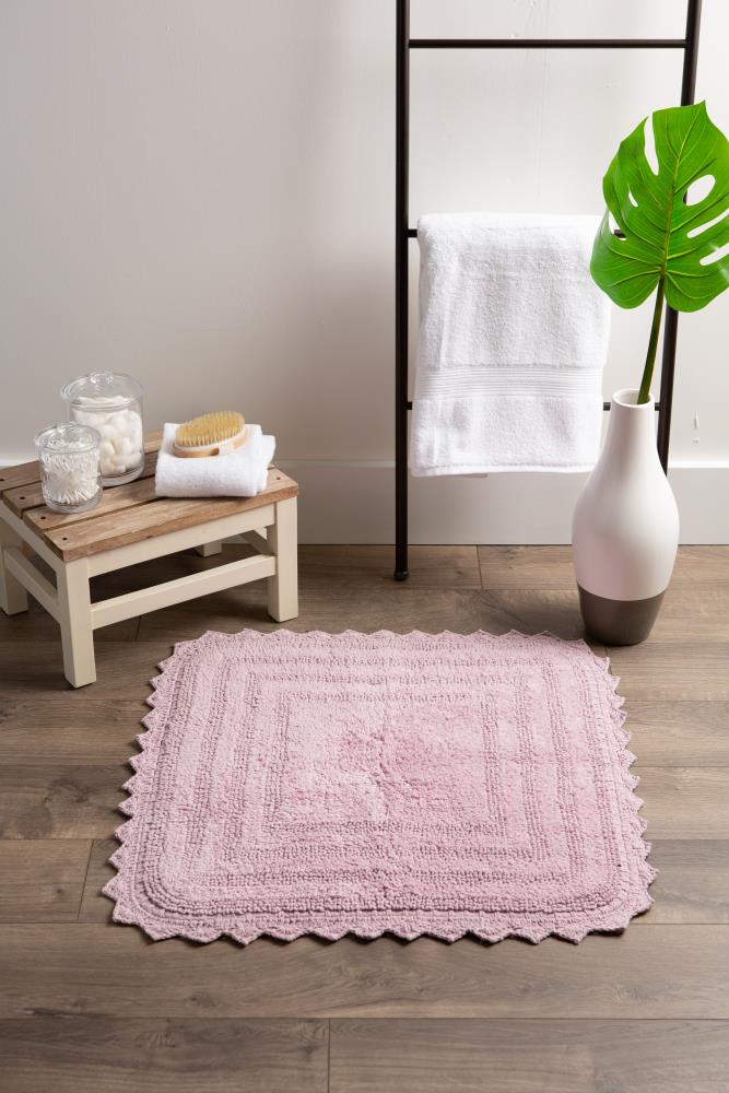 DII 24-in x 24-in Mauve Cotton Bath Mat in the Bathroom Rugs & Mats ...