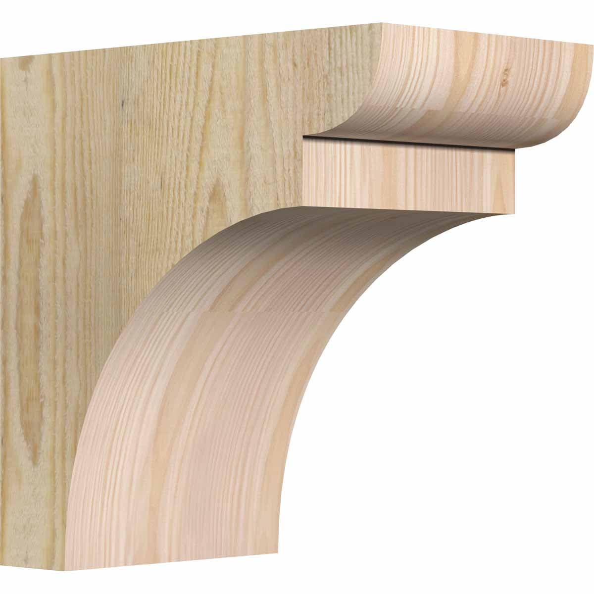 Ekena Millwork COR06X10X10YOR00RDF 6-in x 10-in x 10-in Yorktown Unfinished Douglas fir Wood Paintable/Stainable Corbel