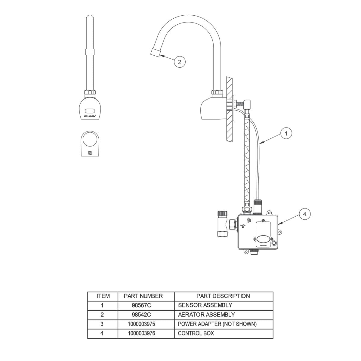 Elkay Chrome Wall Mount Touchless Commercial Kitchen Faucet In The   49495725 