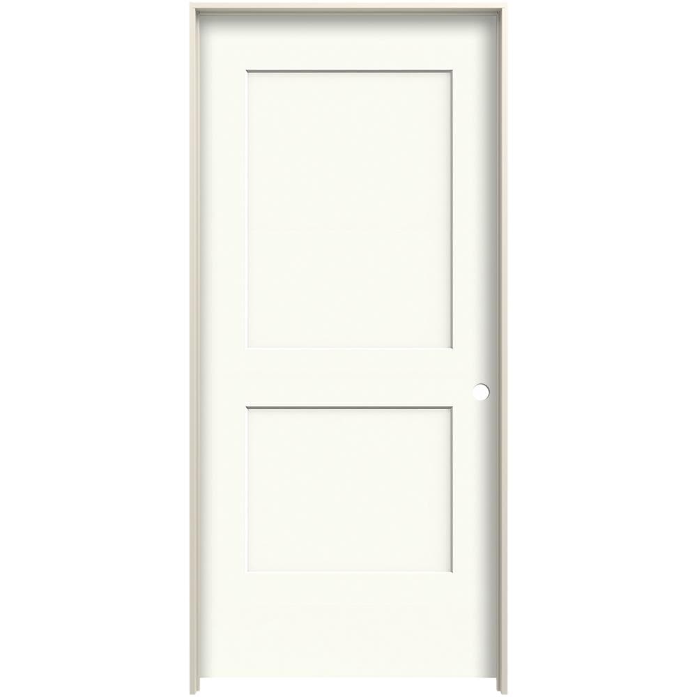 JELD-WEN 28-in x 80-in White Hollow Core 2-panel Square Left Hand Smooth Prefinished Molded Composite Flat Jamb Single Prehung Interior Door -  LOWOLJW226100024