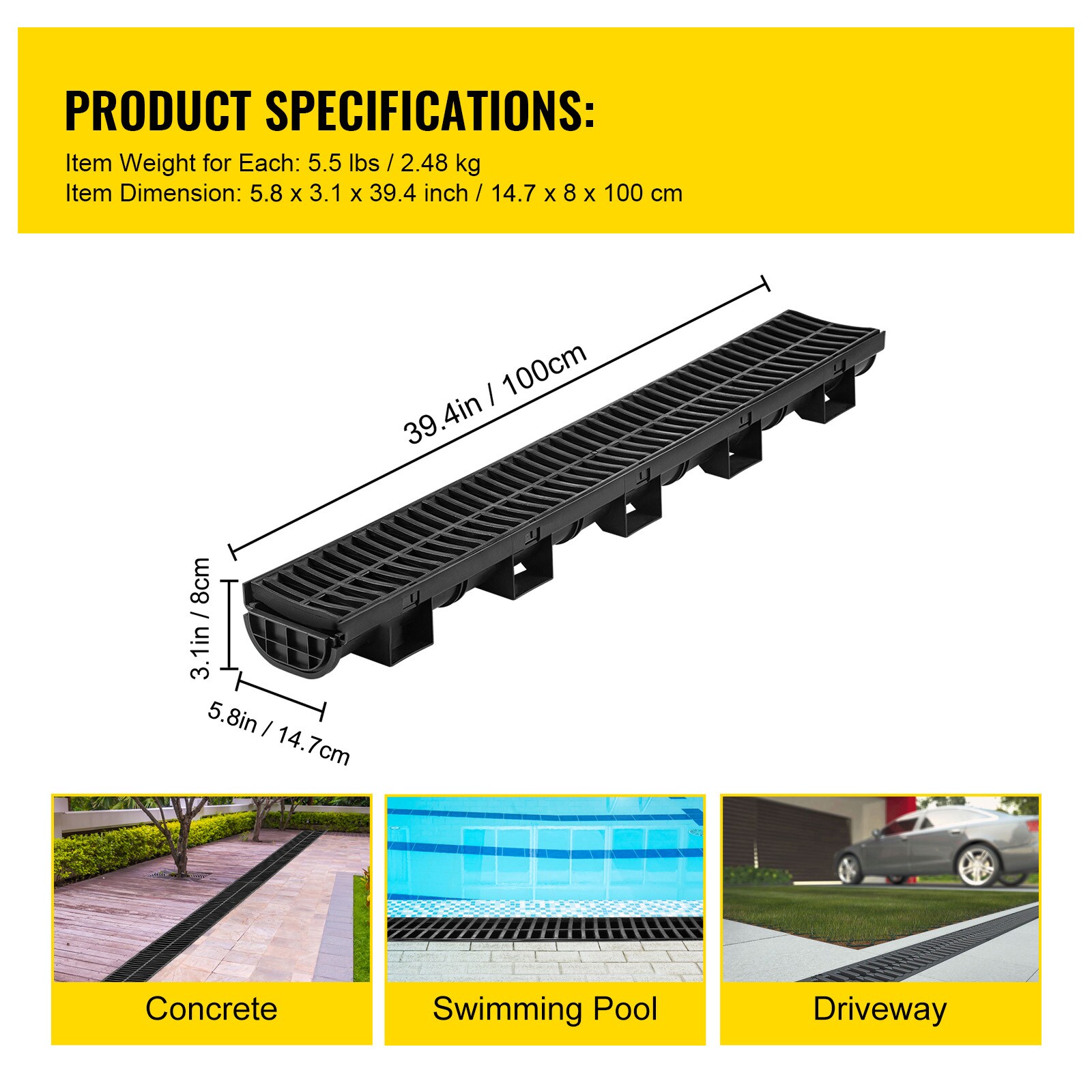 VEVOR SCPSLGM1004500548V0 Outdoor-Drainage - View #7