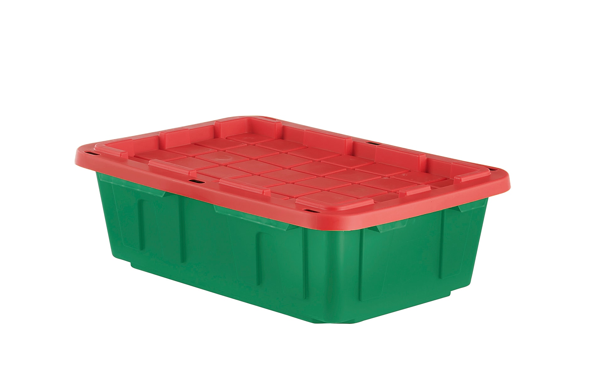 HOMZ Durabilt 27 Gallon Heavy Duty Holiday Storage Tote, Green/Red (2  Pack), 1 Piece - Harris Teeter