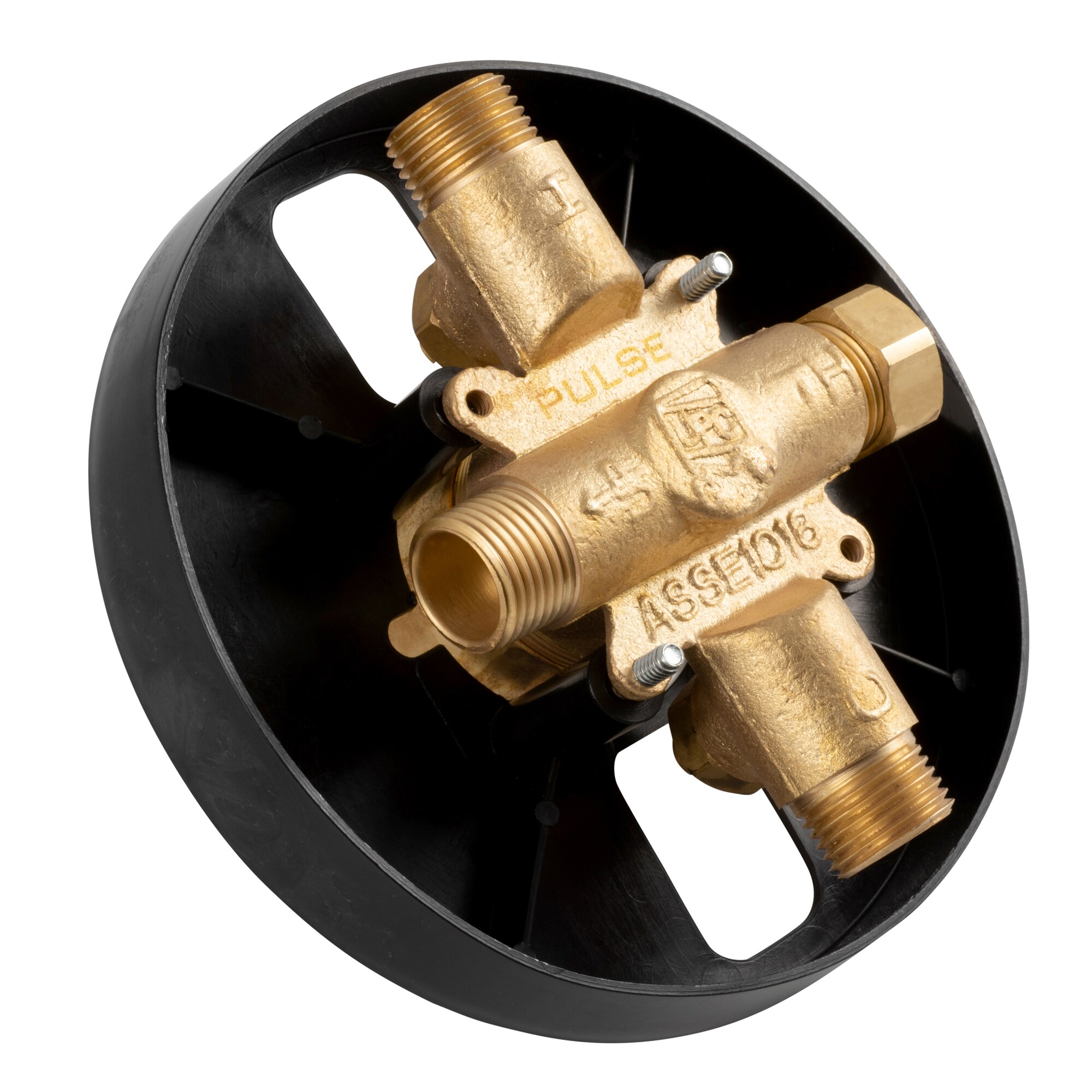 Polished Chrome Wall-Mounted Shower Valve with Lever Handle
