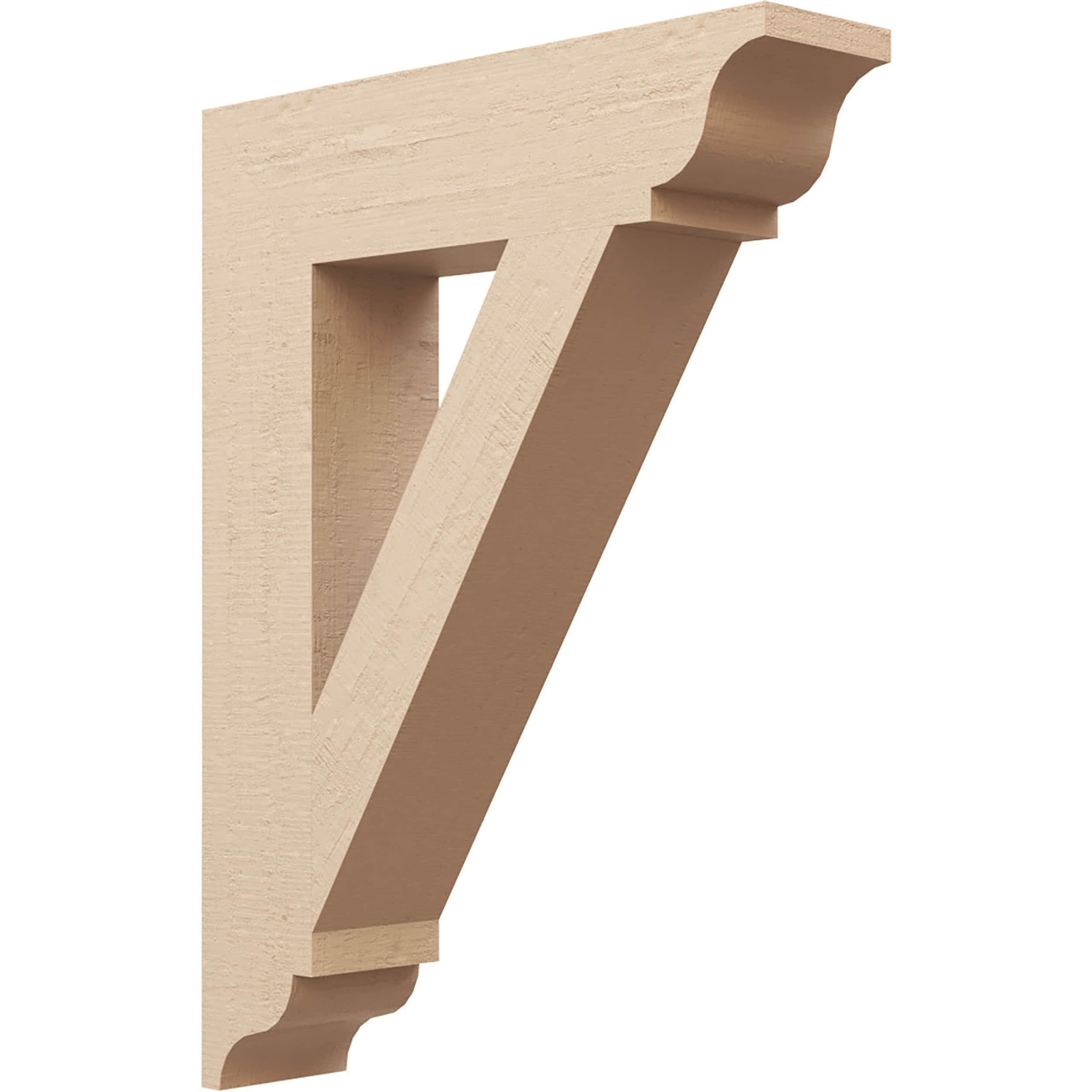 Ekena Millwork 2119693 Traditional Rough Cedar Woodgrain TimberThane 5-1/2-in x 32-in x 24-in Brown Urethane Standard bracket