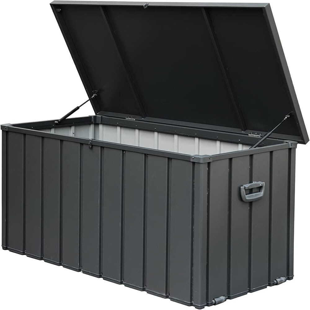 Runesay DCBX-01 deck box 120-Gallon Gray Metal Deck Box