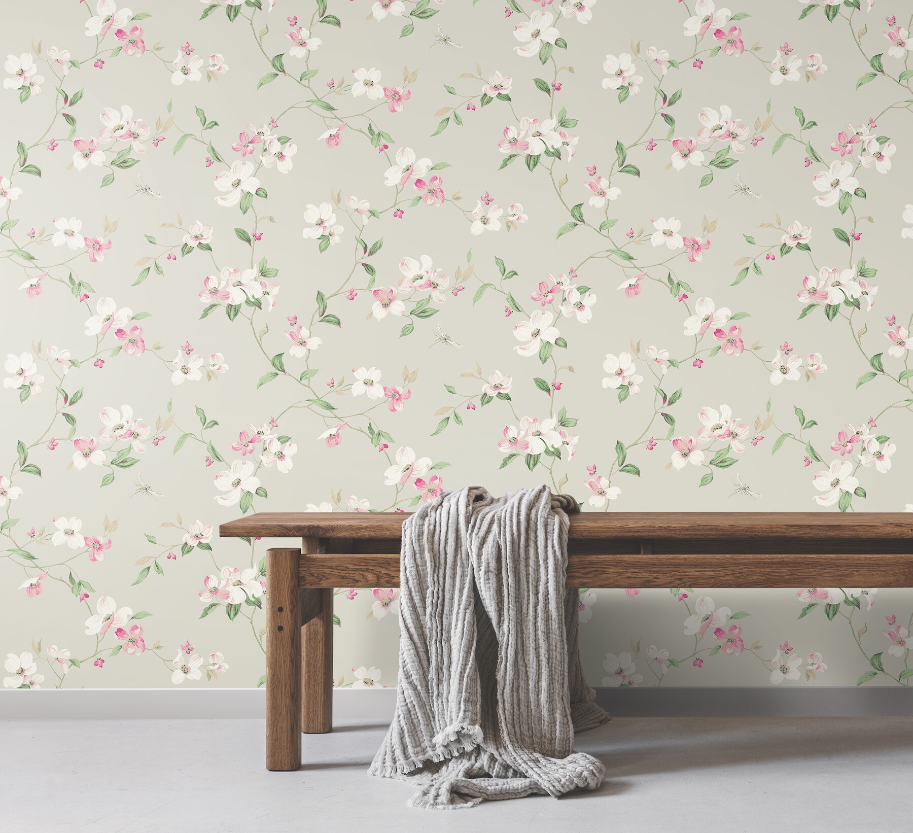 York Wallcoverings Taupe Dogwood Wallpaper in the Wallpaper department ...