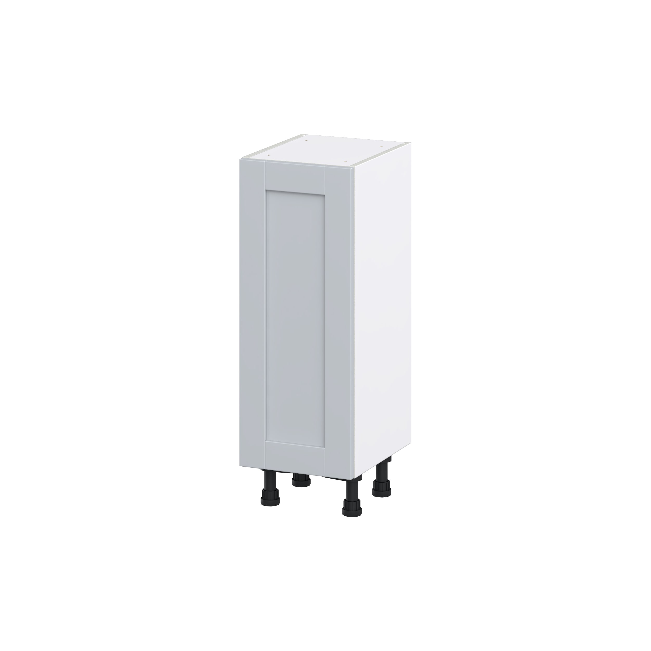 Hugo&Borg DSB1214FH(L/R)-CH Charlesberg 12-in W x 34.5-in H x 14-in D Light Gray Base Fully assembled Cabinet (Flat Panel Shaker)