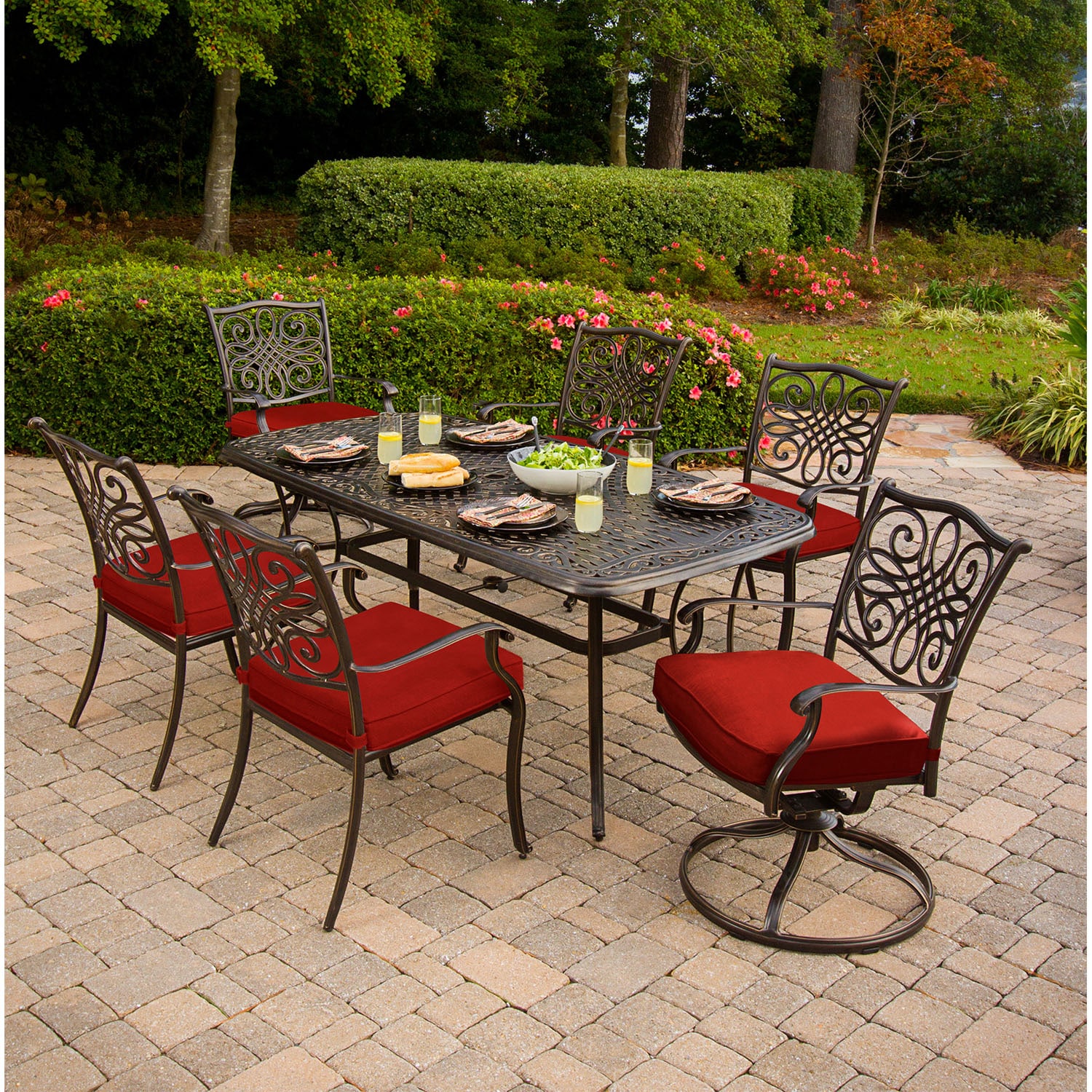 Hanover TRADDN7PCSW-RED Patio-Dining-Sets - View #14