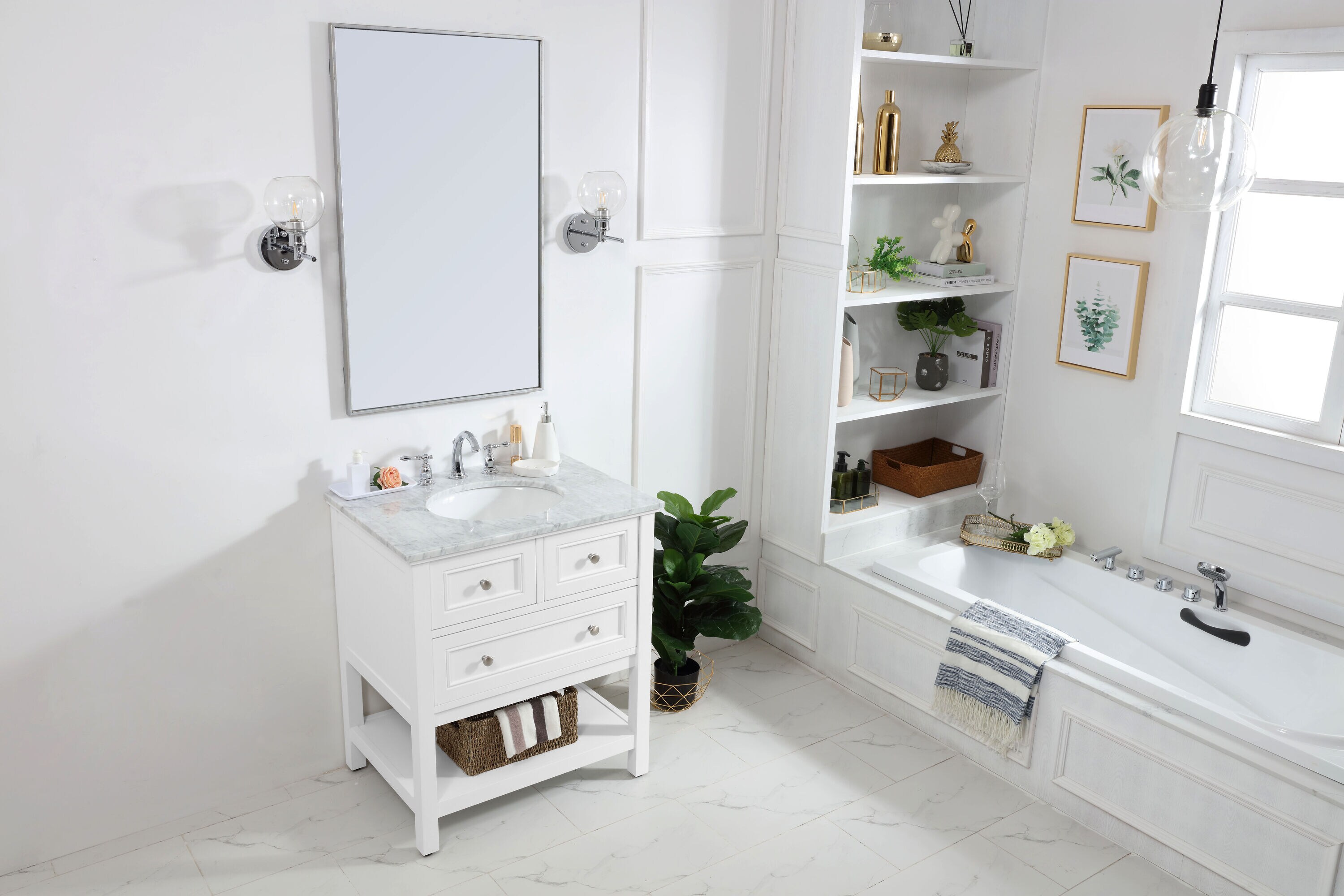 Elegant Decor HF81090WH Bath-Vanity-Combo - View #4