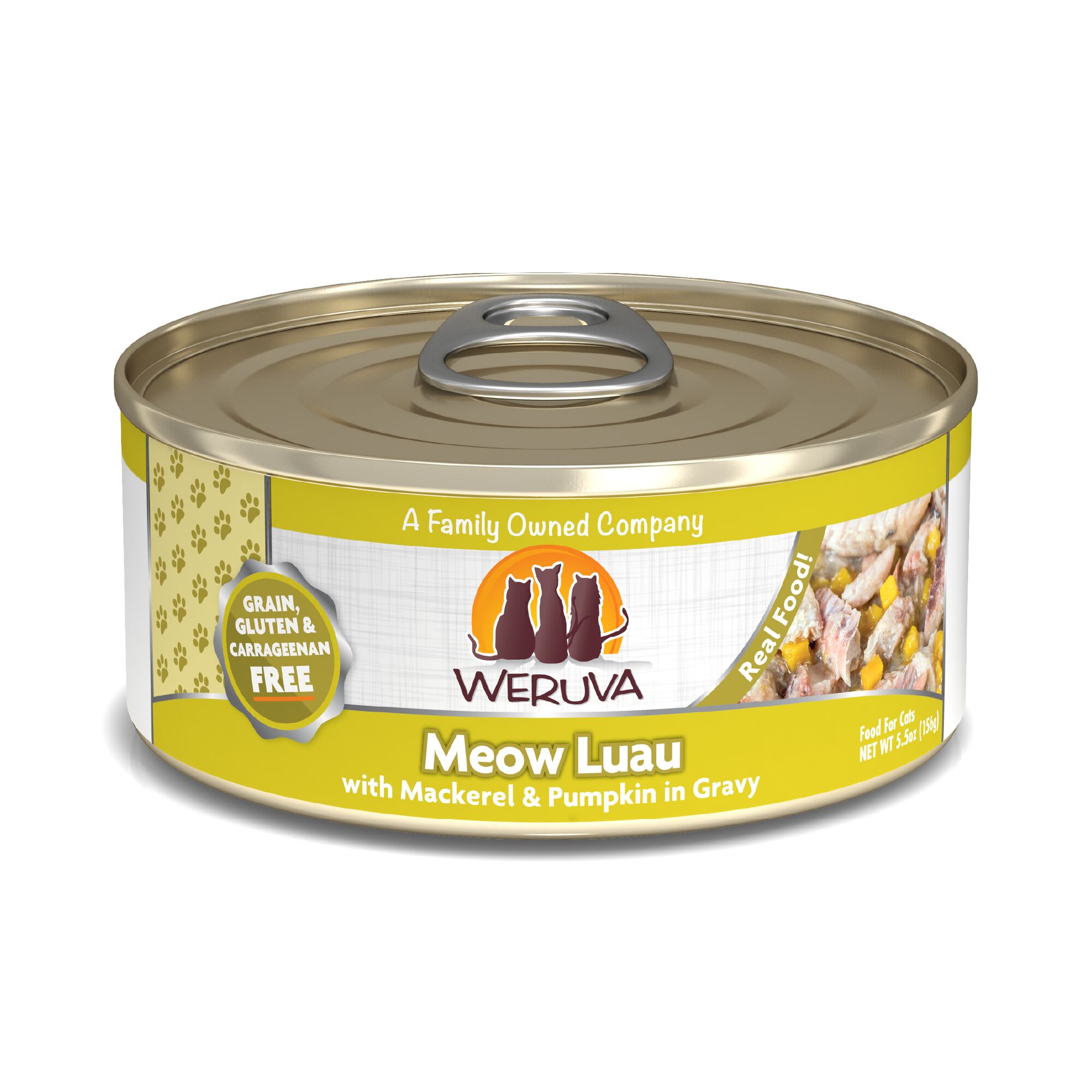Weruva -  Classics Meow Luau with Mackerel and Pumpkin in Gravy Wet Cat Food 5.5 oz. Case of 24