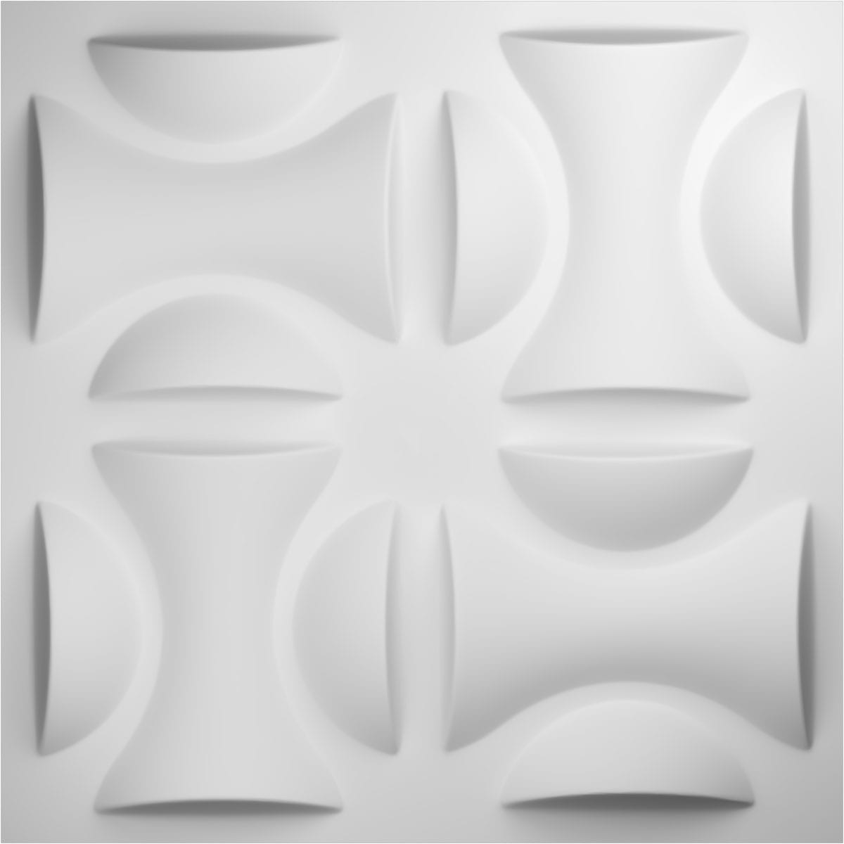 Ekena Millwork WP20X20YOWH 19-5/8-in x 19-5/8-in Embossed Paintable/Stainable White PVC Abstract Wall Panel ( 2.67-sq ft )