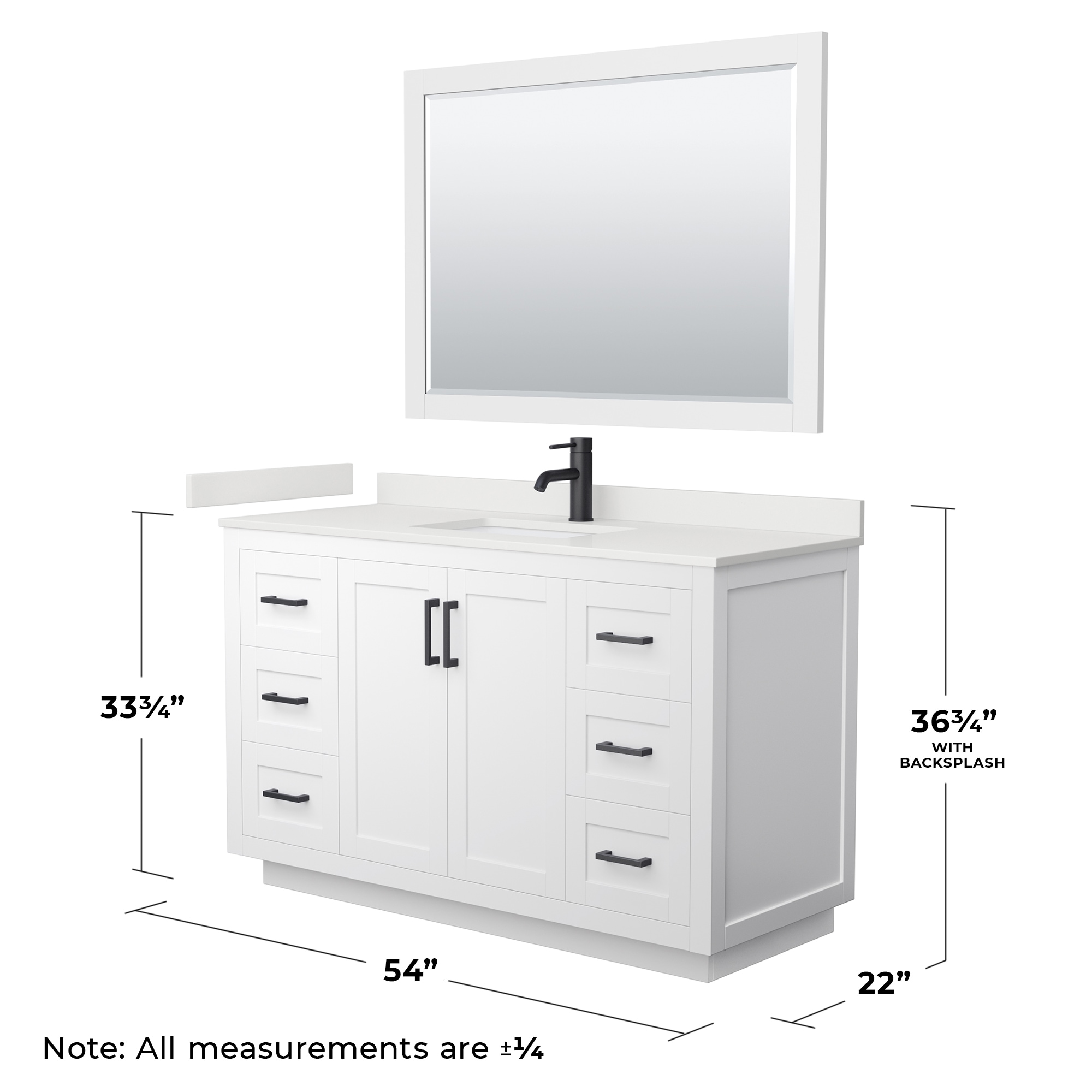 Wyndham Collection WCF292954SWBWQUNSM46 Bath-Vanity-Combo - View #6