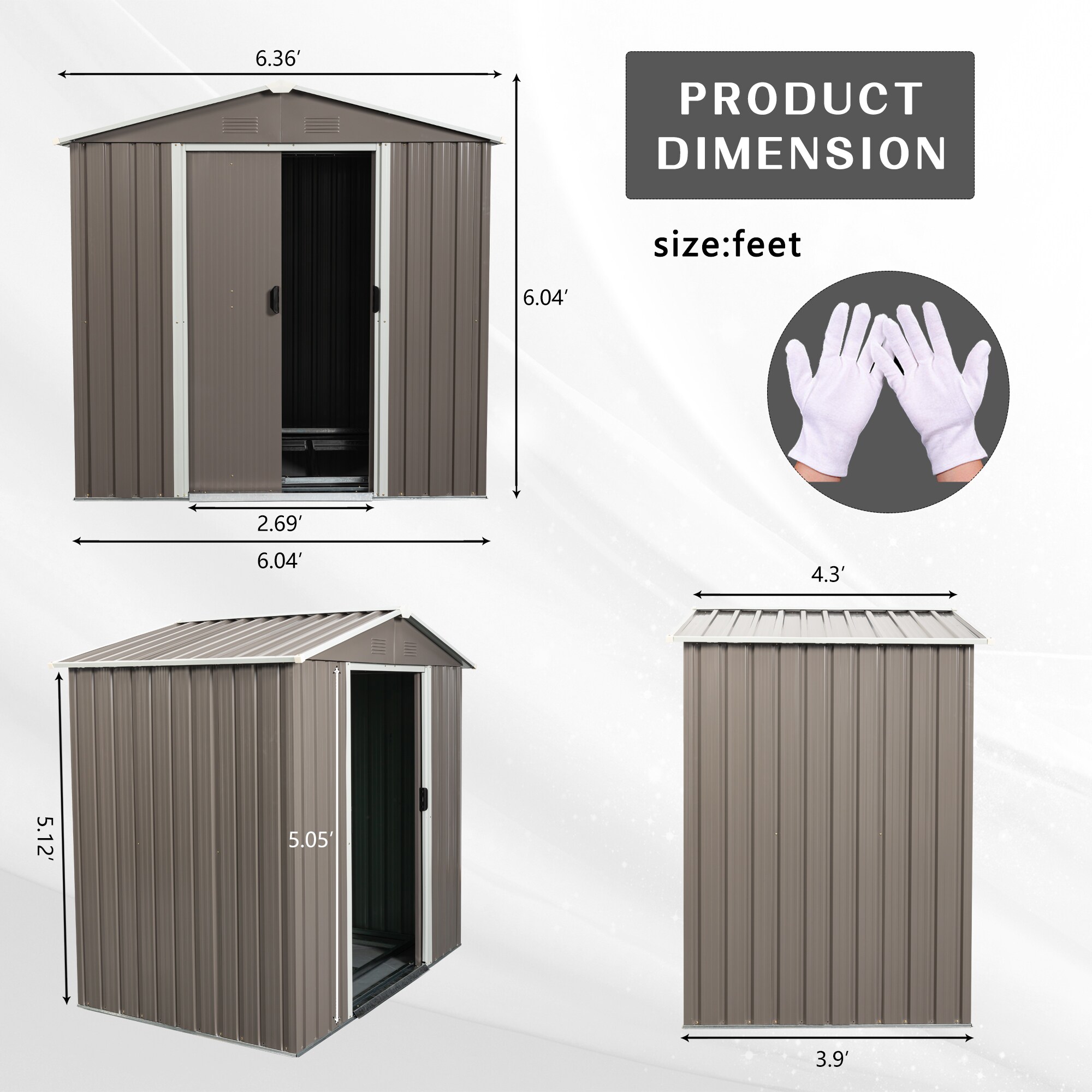 Maocao Hoom BH57418 Metal-Storage-Buildings-Sheds - View #9