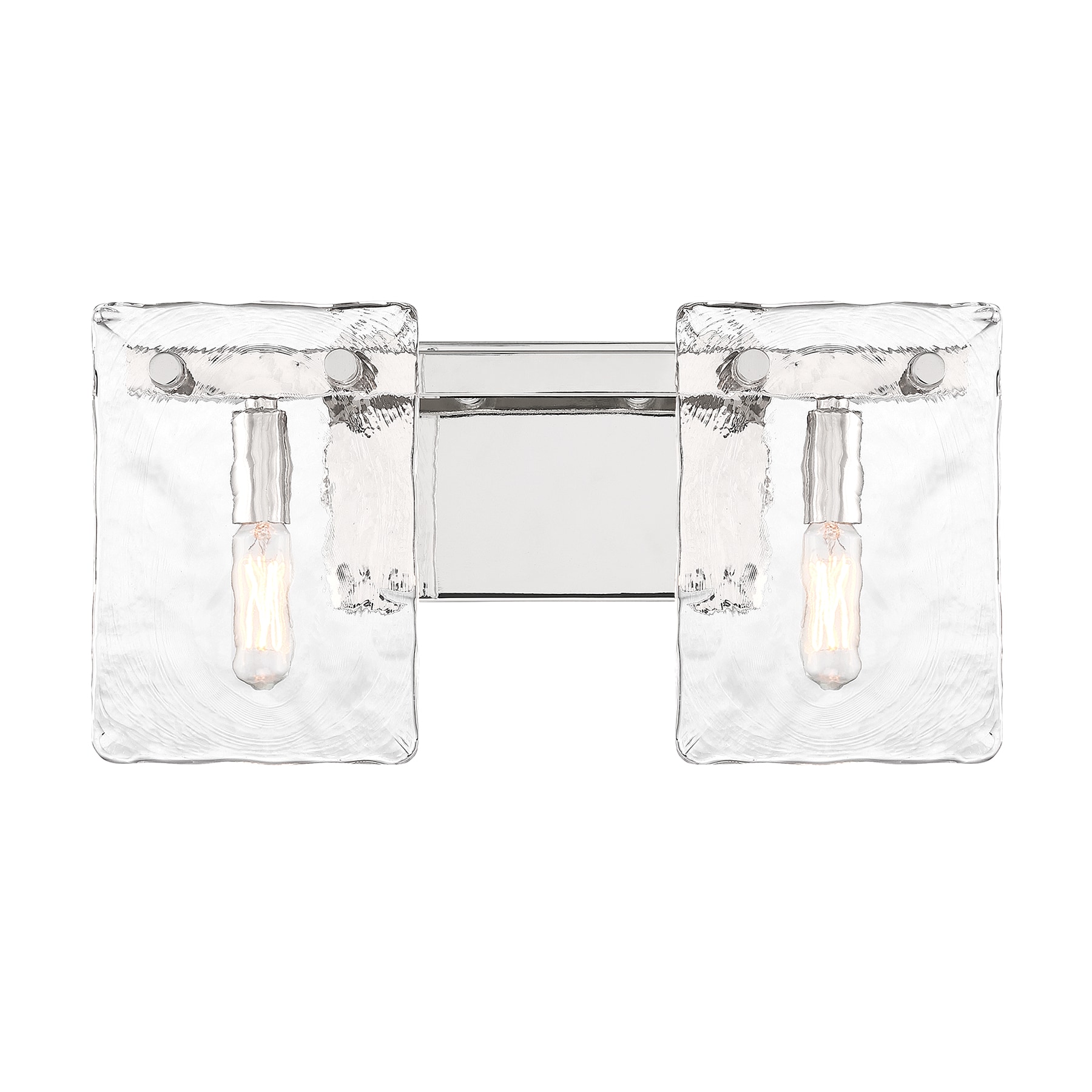 Savoy House 8-8204-2-109 Genry 2-Light Bathroom Vanity Light in Polished Nickel 15.25-in 2 -Light Polished Chrome Coastal Vanity light