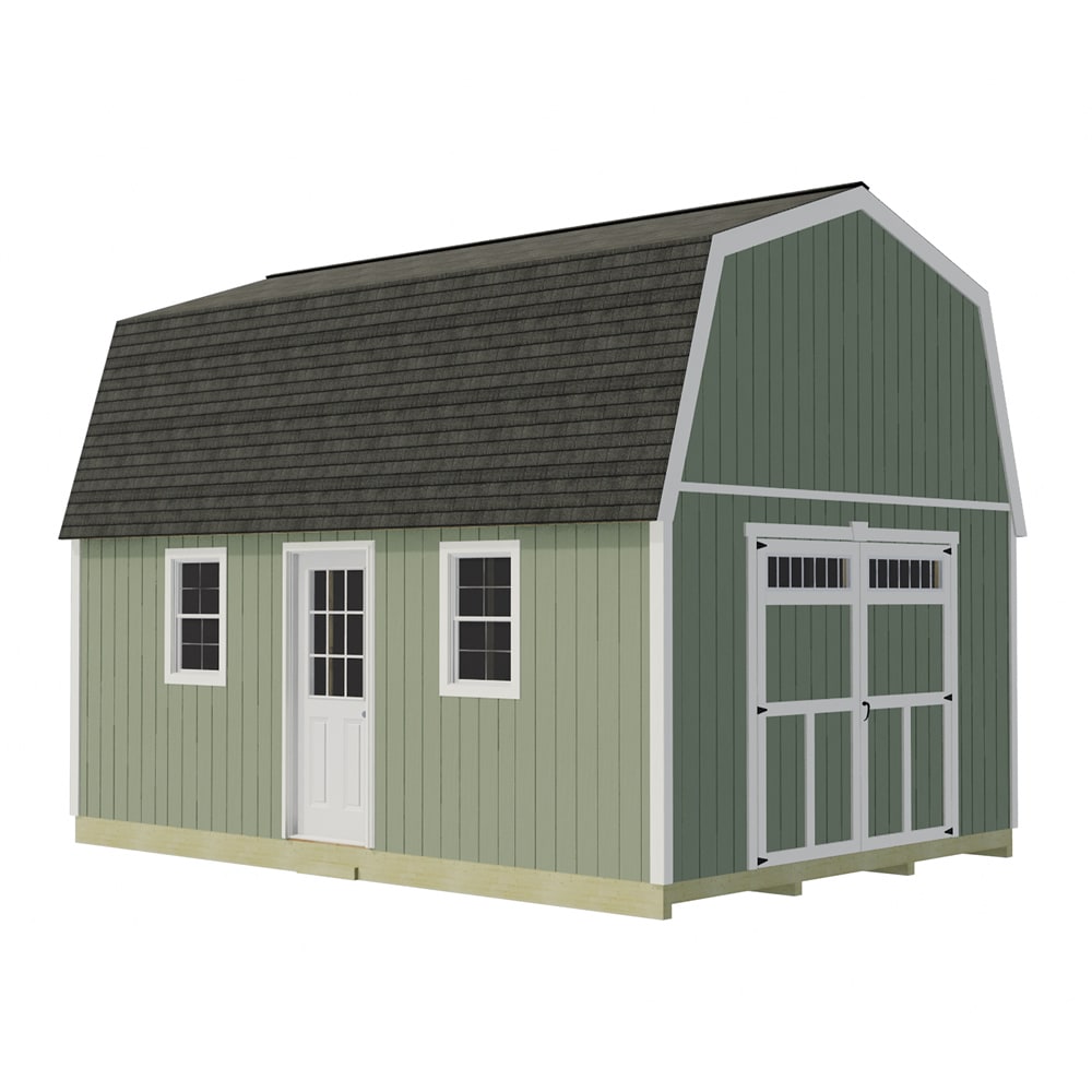 Best Barns Pinewood 14-ft x 20-ft Gambrel Style Wood Outdoor Storage ...