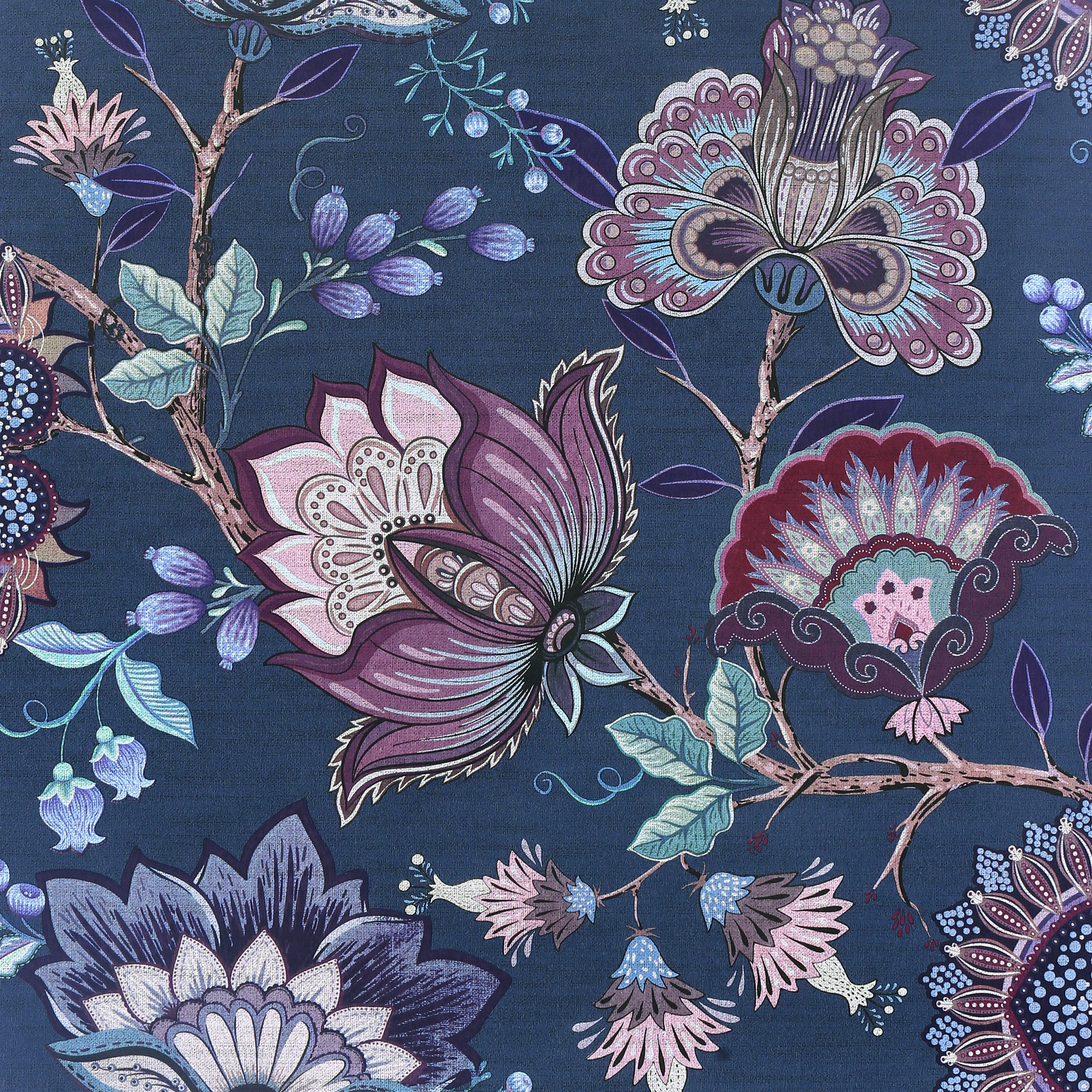 Arthouse 56-sq ft Navy Non-woven Floral Unpasted Wallpaper at Lowes.com