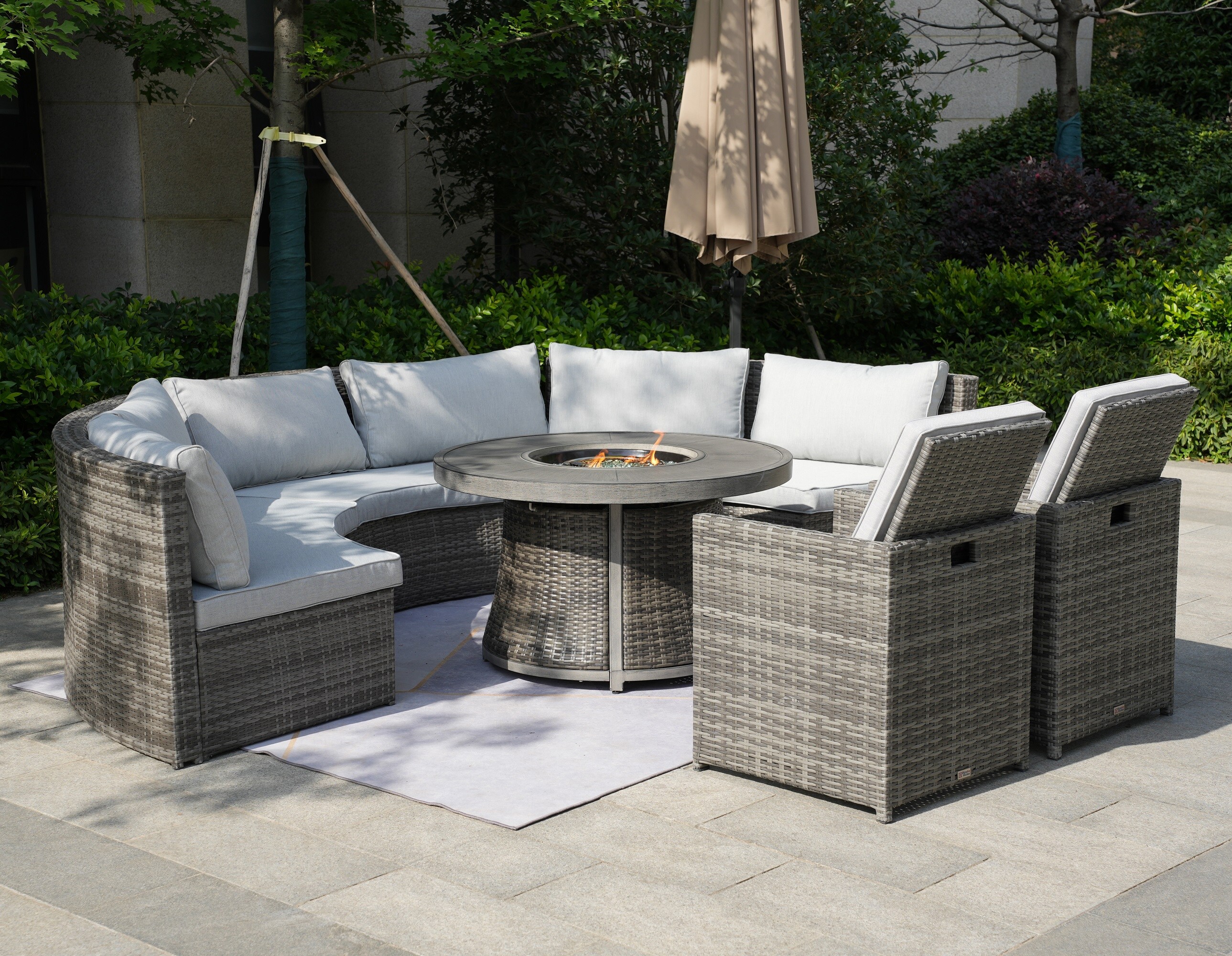 Moda Furnishings G3R-1205B-3234-GR Patio-Conversation-Sets - View #3