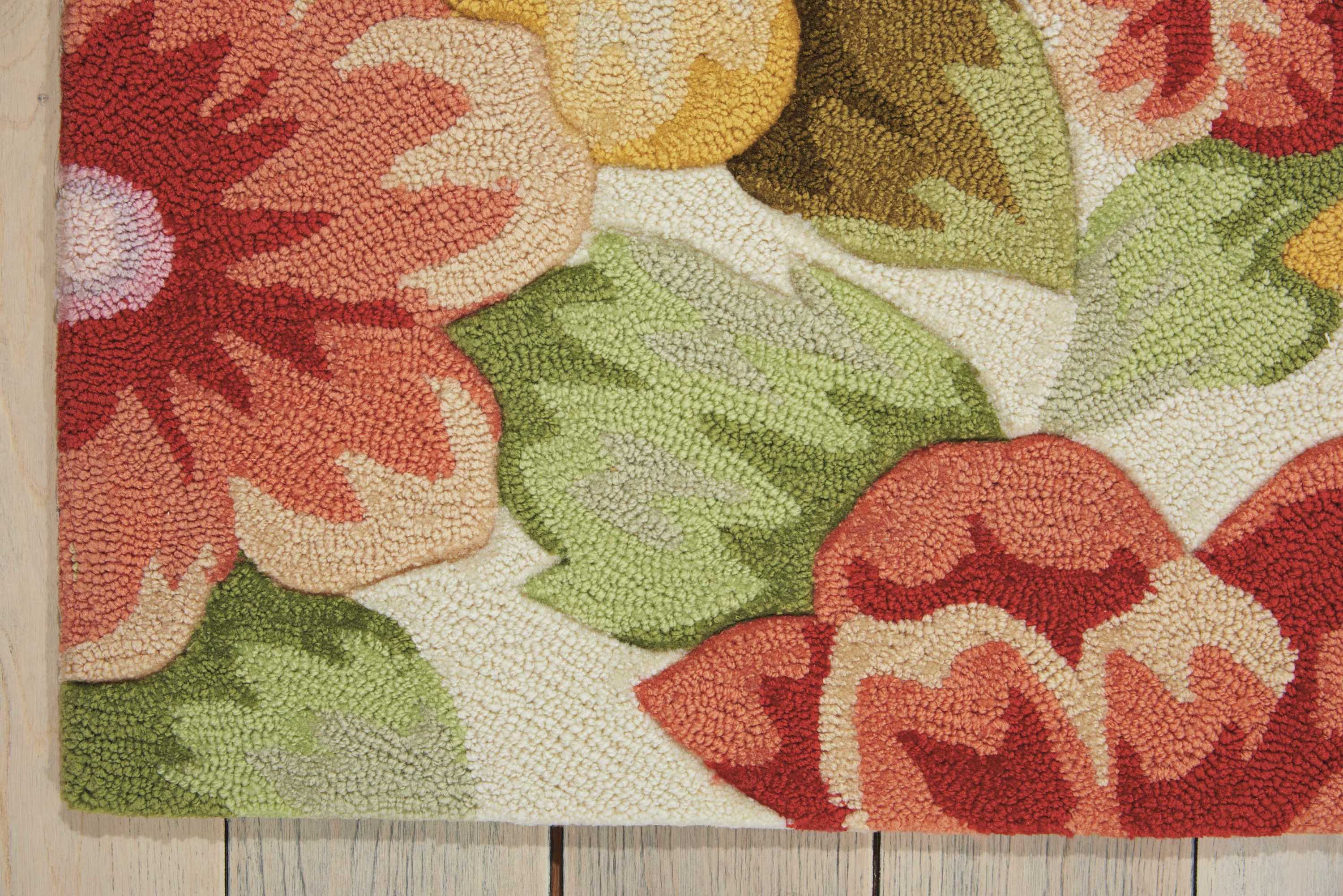 Handmade Cream Rectangular Easy-Care Synthetic Rug