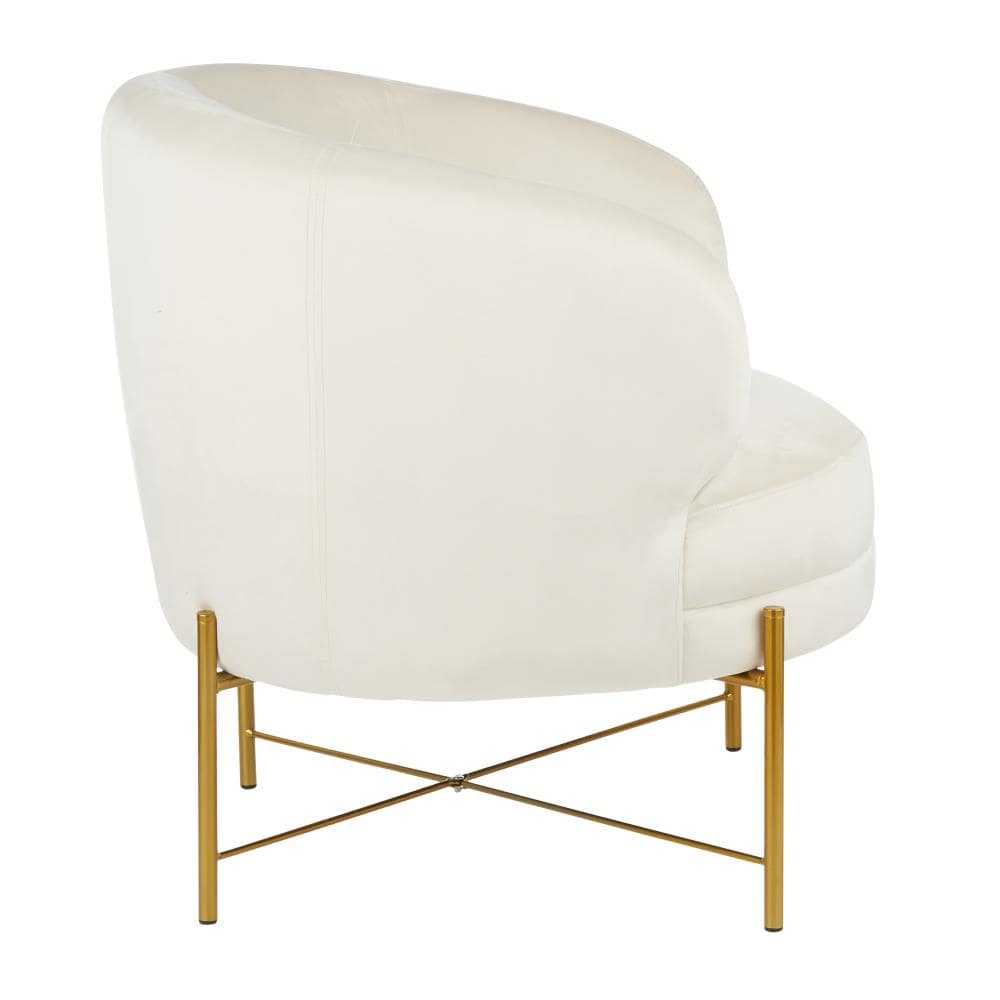 cream velvet occasional chair