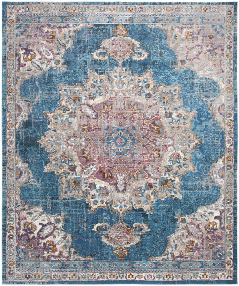 Safavieh ARA103N-8 Aria Arbel 8 x 10 (ft) Loomed Polypropylene Navy/Ivory Rectangular Indoor Distressed/Overdyed Vintage Area rug