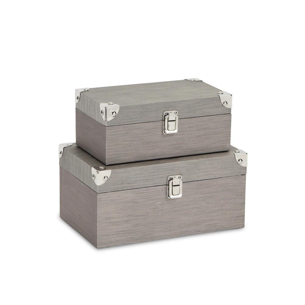 Cheung's 4934-2SV Silver Wood Decorative Box