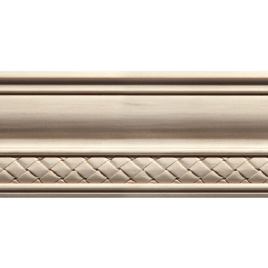 Ornamental Mouldings 1634-8FTWHW 4-in x 8-ft White hardwood Unfinished Wood Crown Moulding