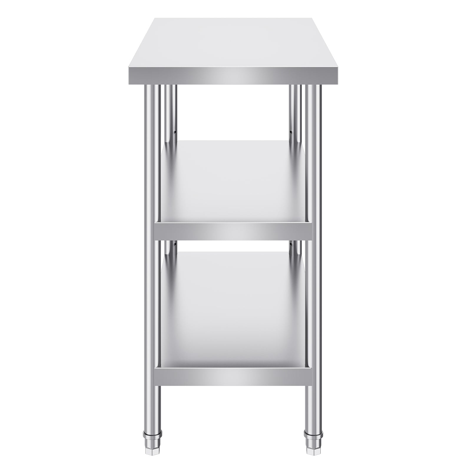 Mecale 18 x 36 x 34-in Stainless Steel Work Table 2-Undershelf Silver