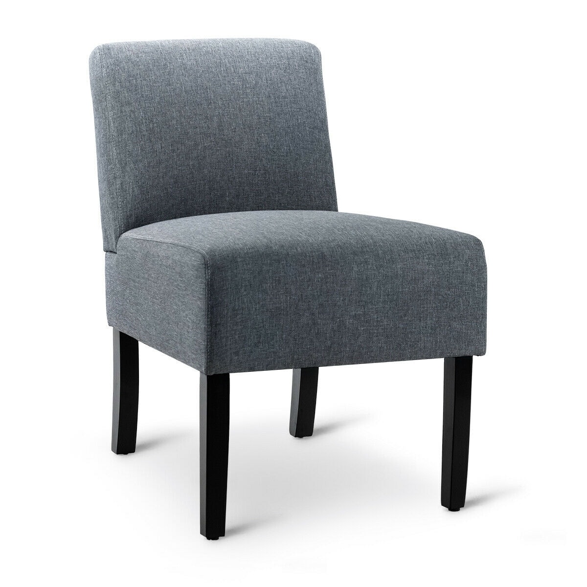 CASAINC WF-HW65923GR-LA Modern Black Plastic Wingback Chair