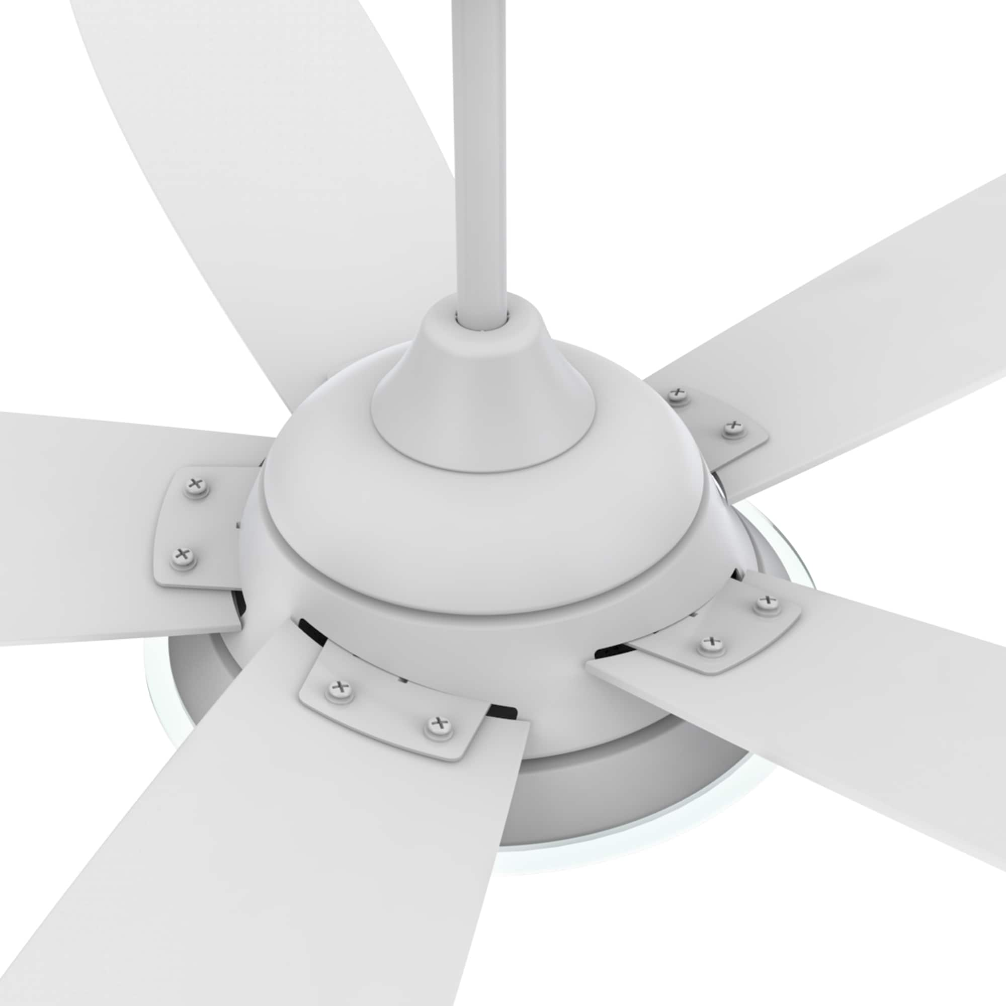 CARRO USA Hardley 56-in White Color-changing Indoor/Outdoor Smart Ceiling Fan with Light and Remote (5-Blade) LS565H-L13-W1-1 Sansujyuku sansujyuku.com