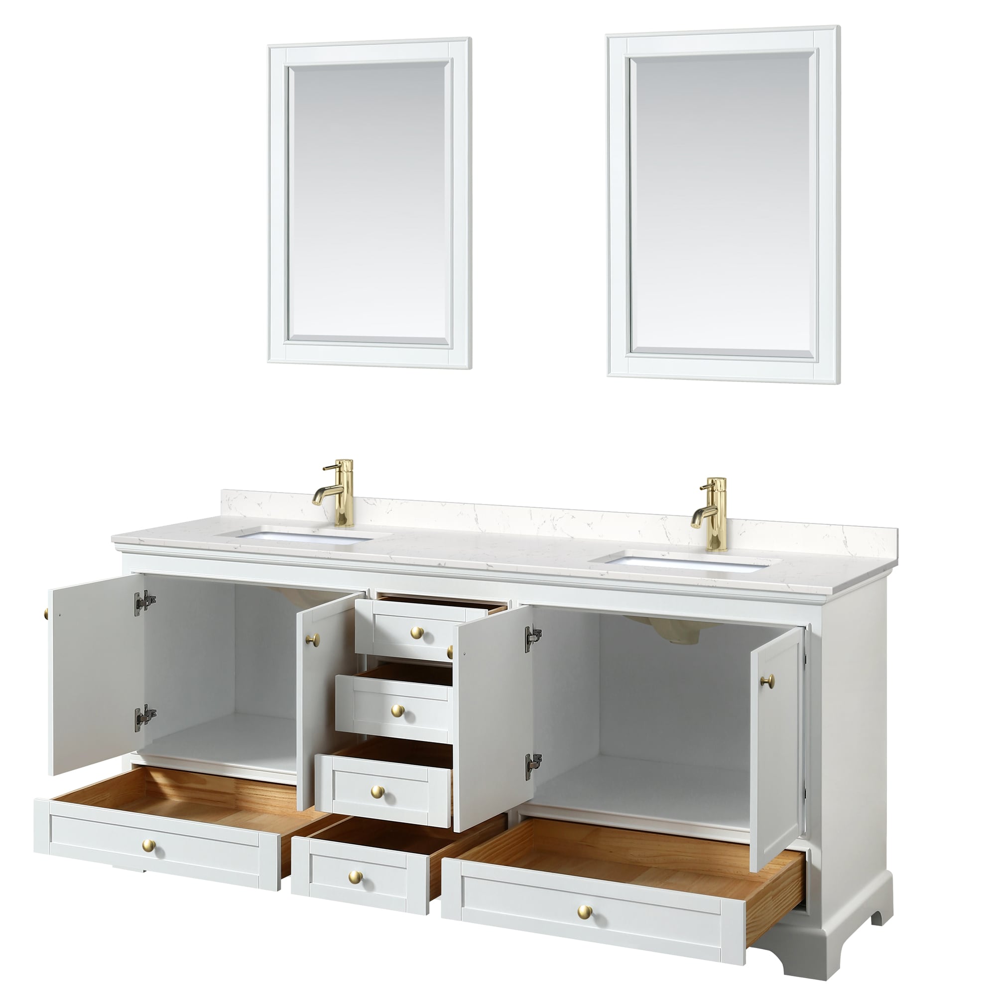 Wyndham Collection WCS202080DWGC2UNSM24 Bath-Vanity-Combo - View #2