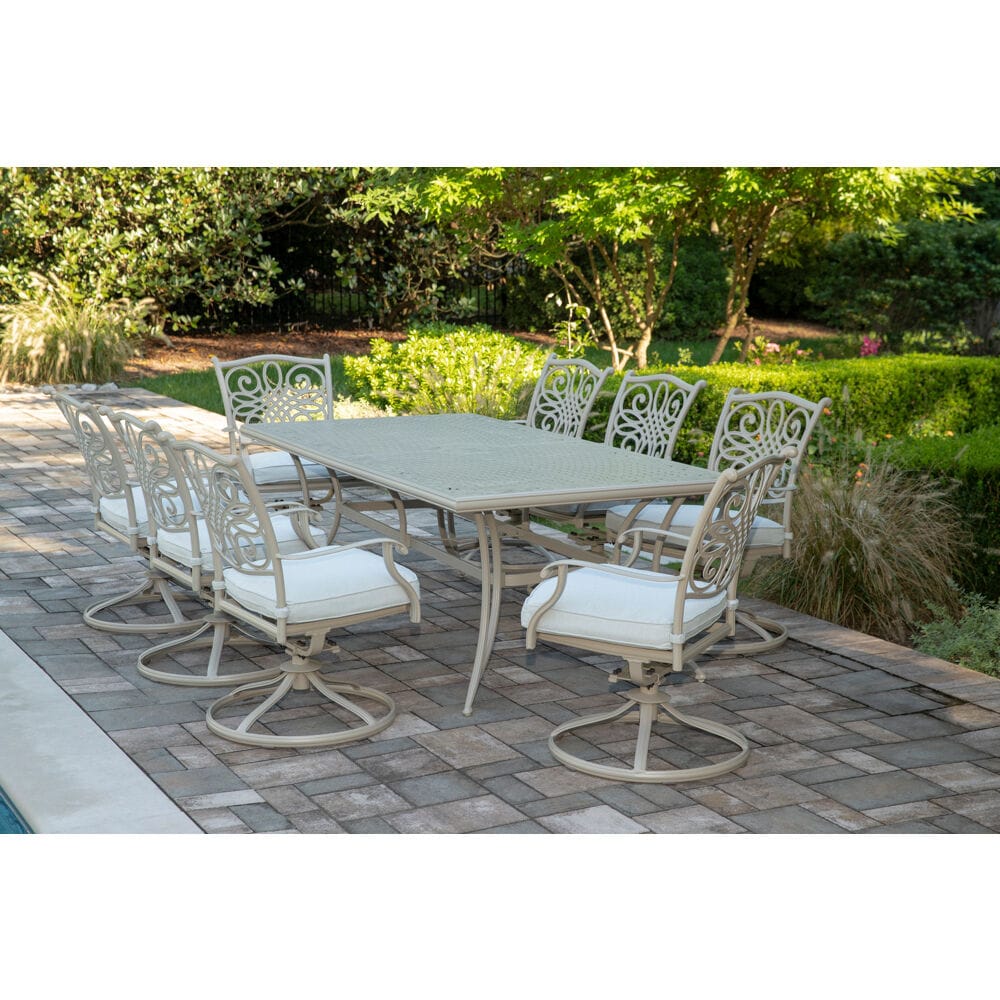 Hanover TRADDNSD9PCSW8-BE Patio-Dining-Sets - View #12