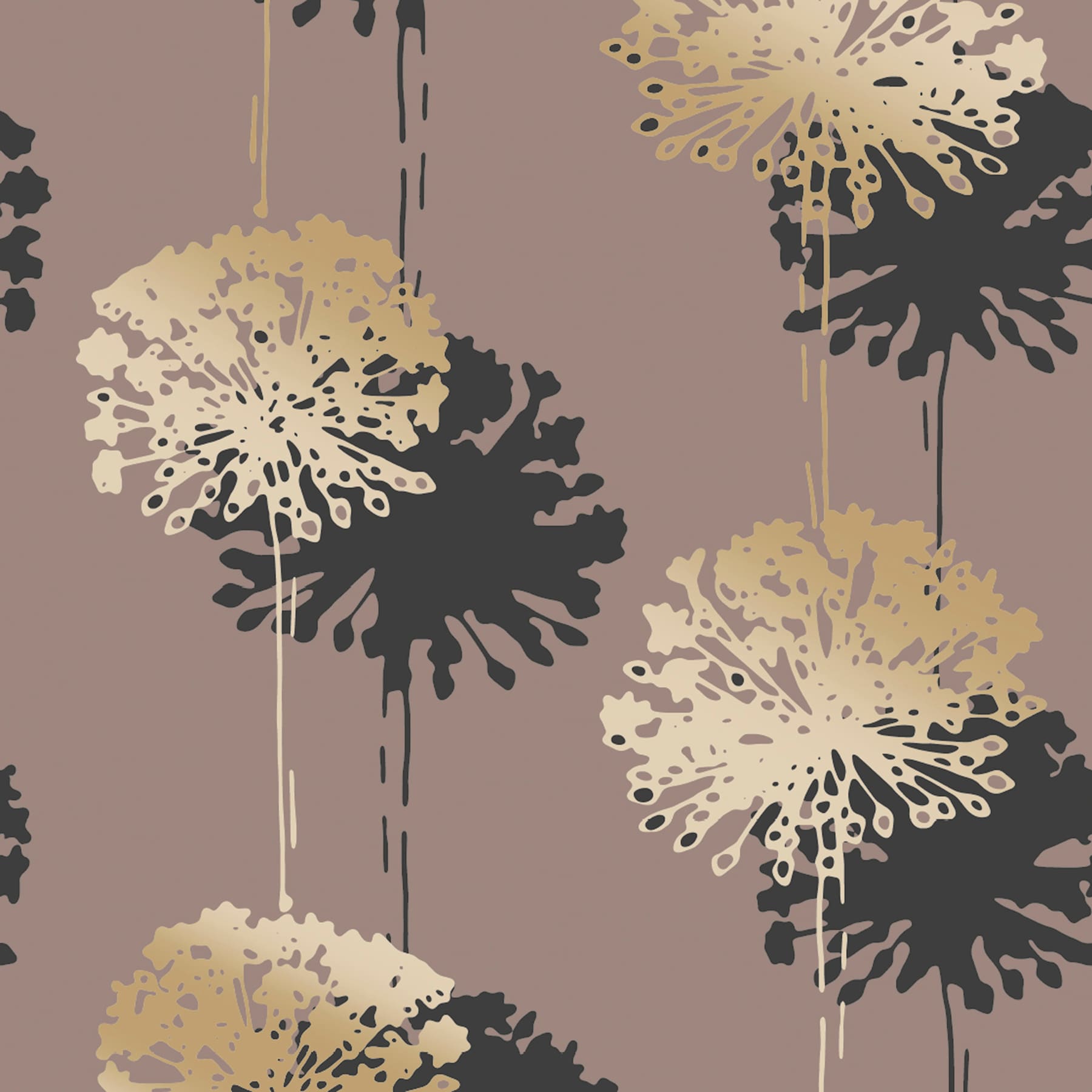 Sandudd SD5281-1 56.4-Sq. Feet Light Brown Non-woven Floral Unpasted Wallpaper