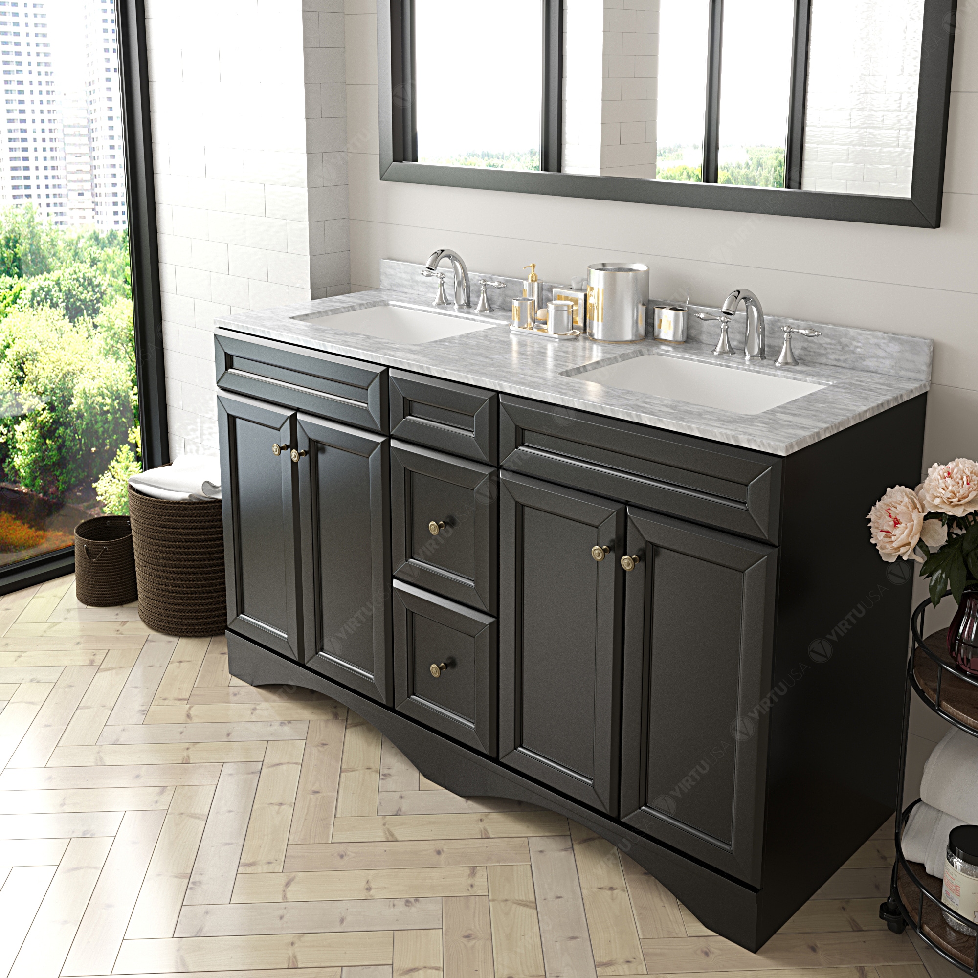 Virtu USA ED-25060-WMSQ-ES Bath-Vanity-Combo - View #3