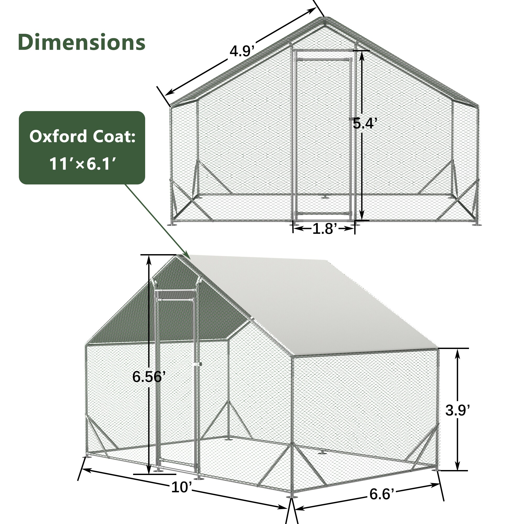 Maocao Hoom JL263937 Chicken-Coops-Rabbit-Hutches - View #6