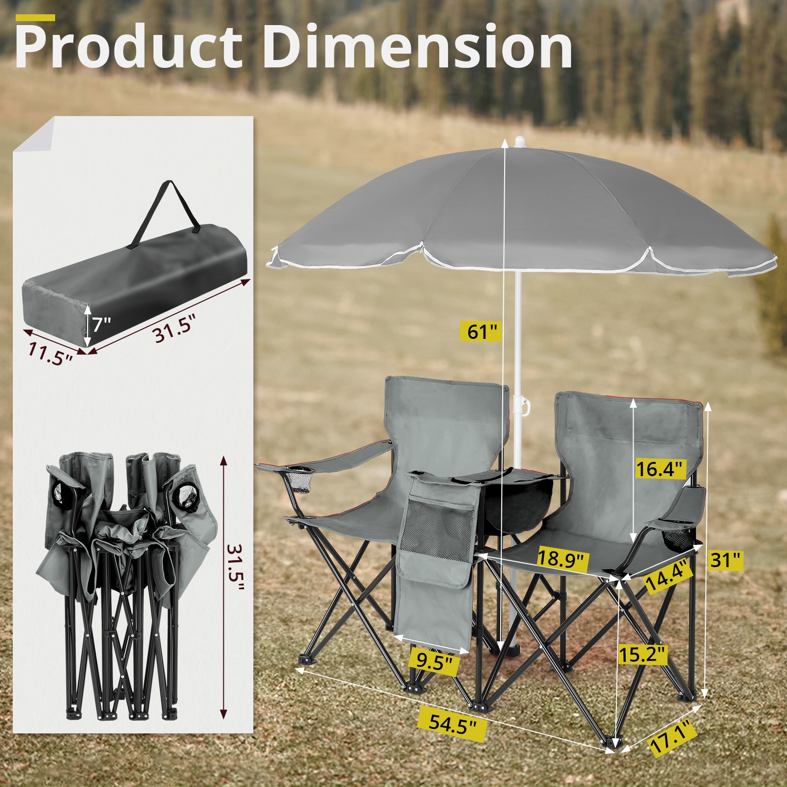 Winado LO1G58000561 Beach-Camping-Chairs - View #2