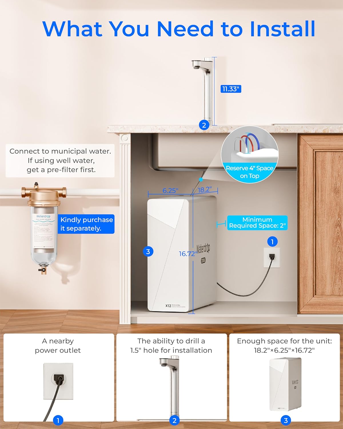Waterdrop BL-WD-X12-WCS-F2 Under-Sink-Filtration-Systems - View #5