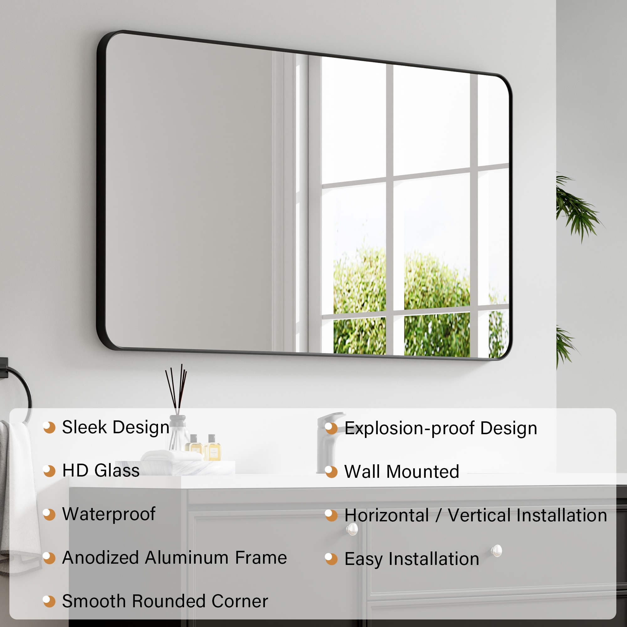 CALVON F1ABMR5532BK Decor-Mirrors - View #3