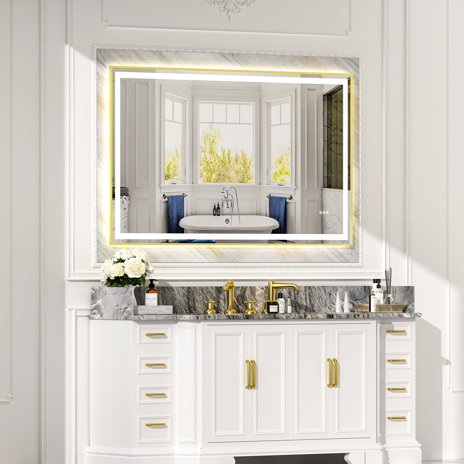 Huluwat P1-7P320571 Framed-Bath-Mirrors - View #7