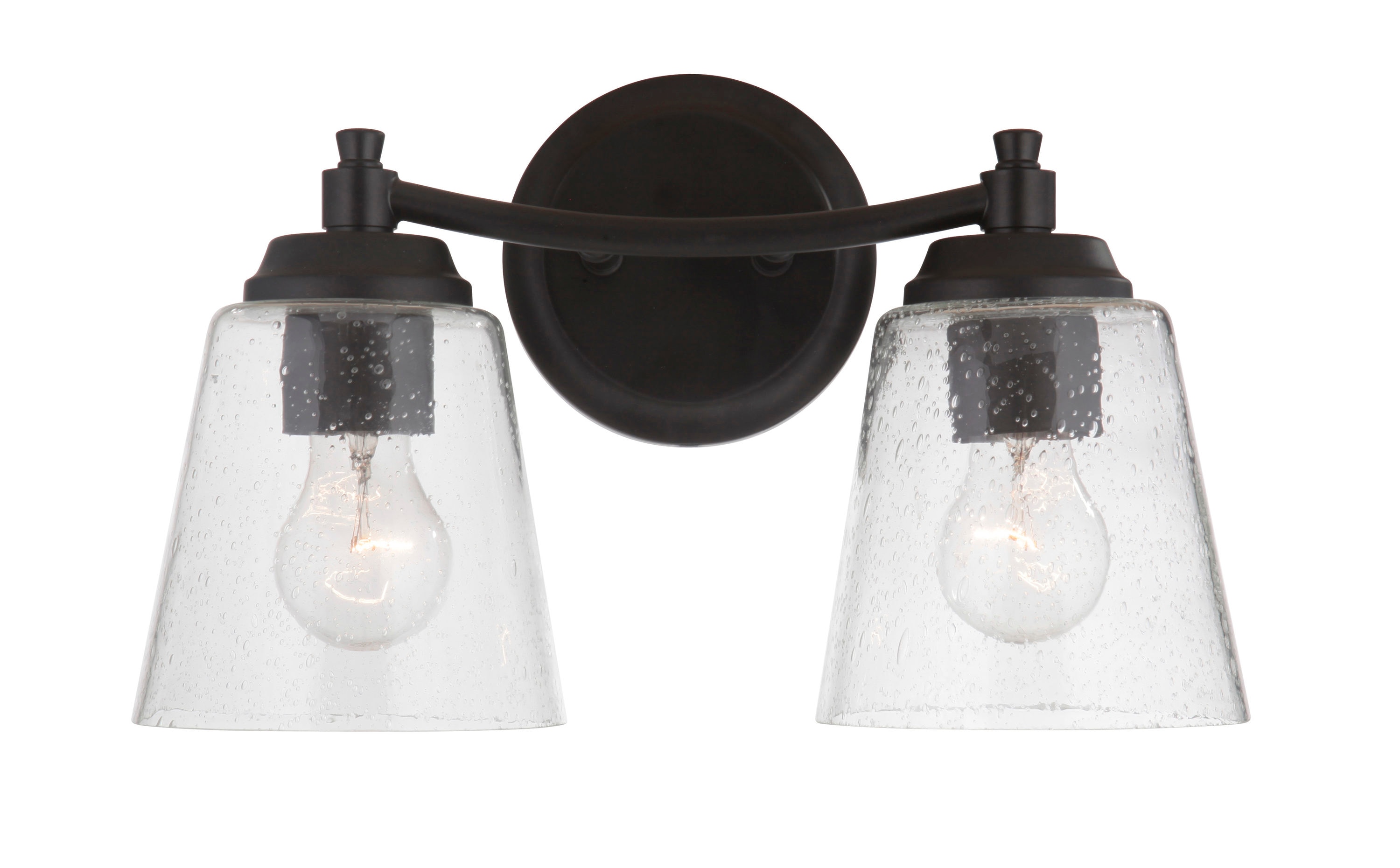 Craftmade Tyler 14-in 2-Light Black Transitional Vanity Light 50202-FB ...