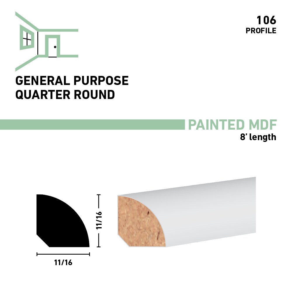 allen + roth 106-PFMDF8 Quarter-Round-Moulding - View #3