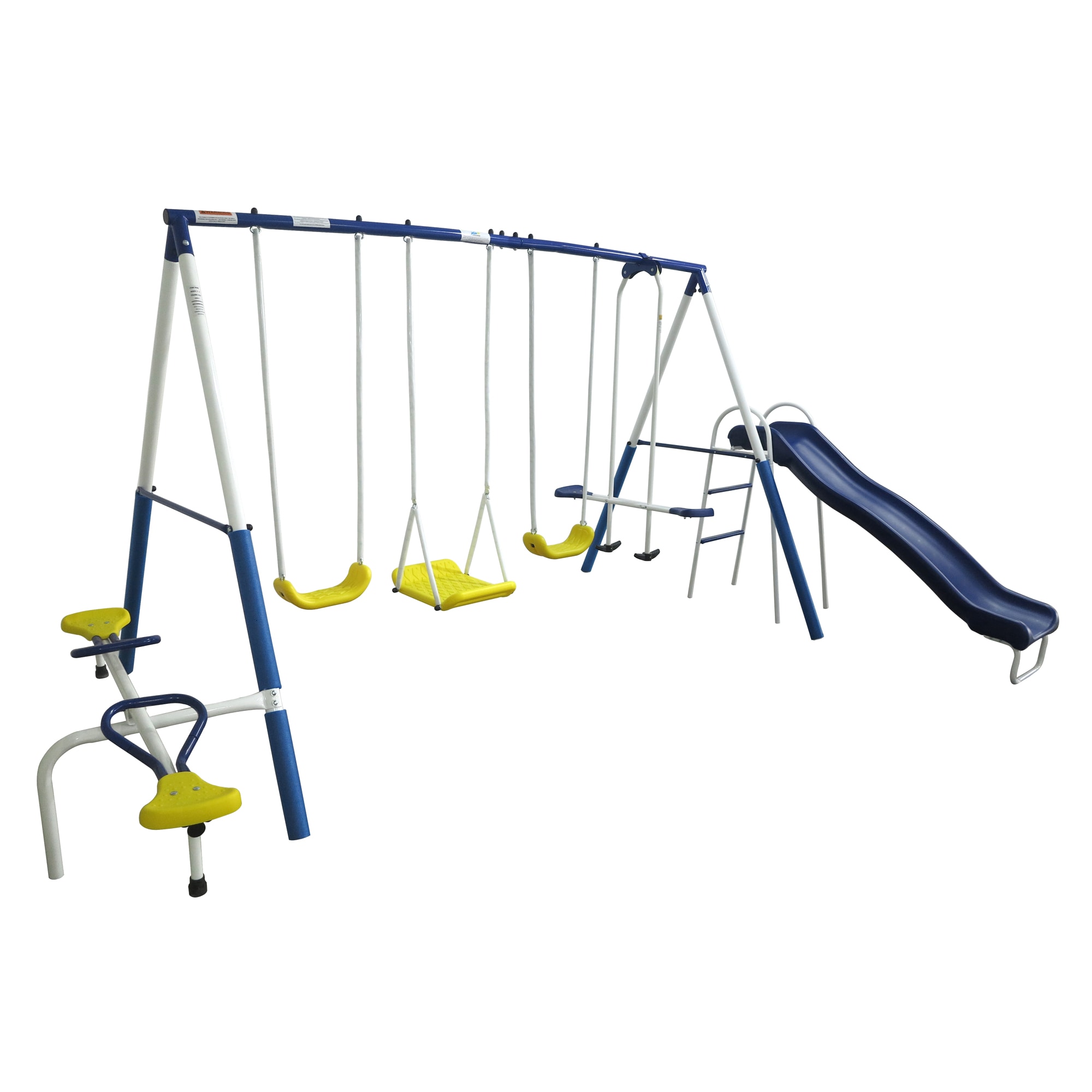 METAL SWING SET Kids Playground Slide Outdoor Backyard Playset 