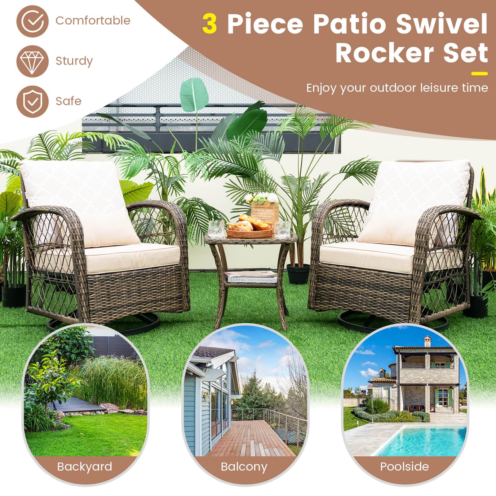 Slickblue D-CO-+SM57901PN Patio-Conversation-Sets - View #5